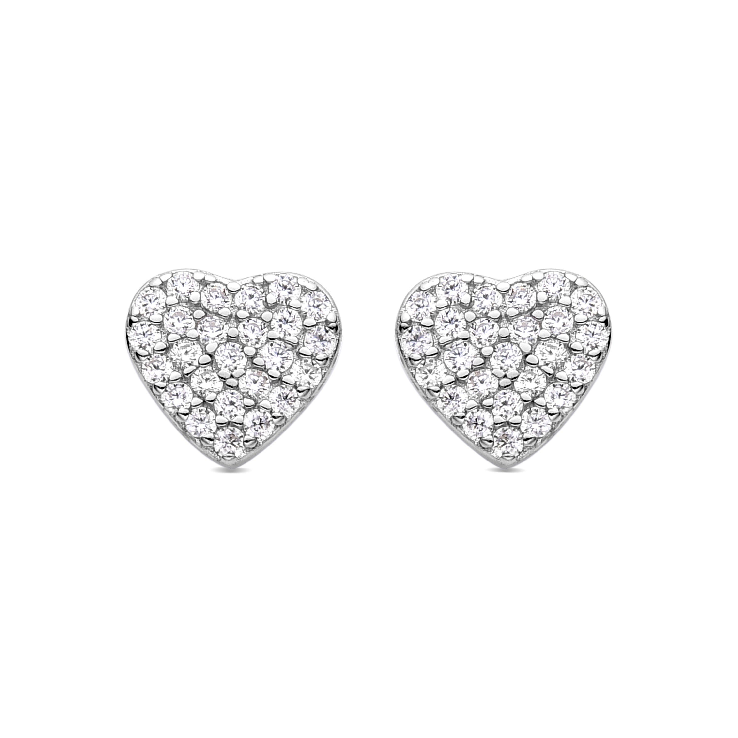 Pendientes de Plata de Ley 925 con Circonita Brillante acabados en rodio - Nifan