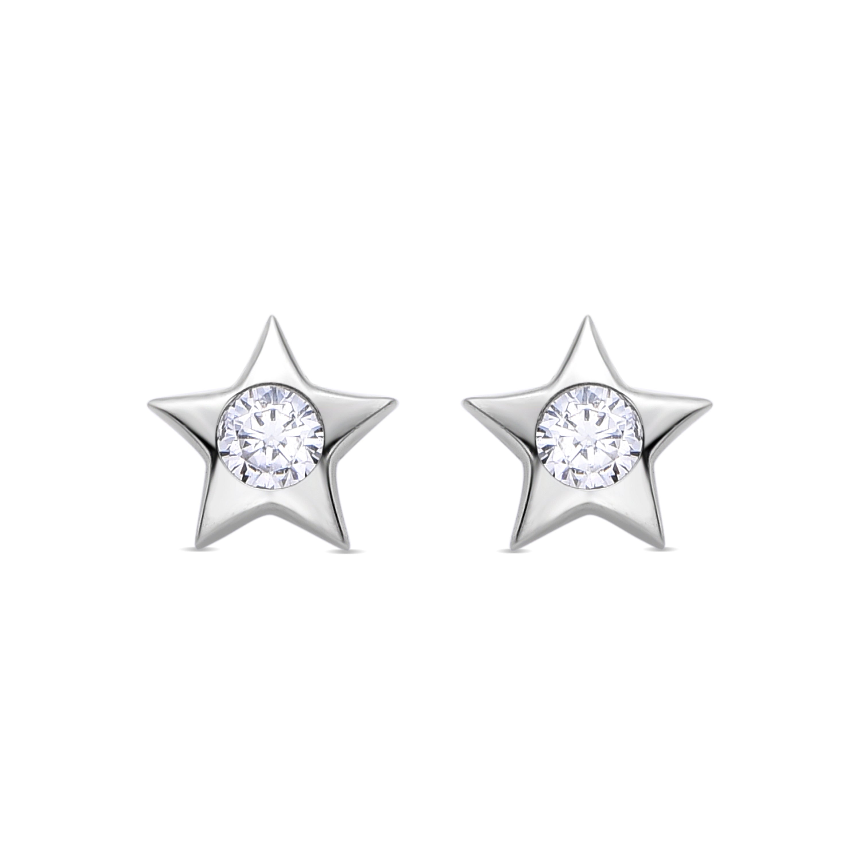 Orecchini in Argento Sterling 925 con Zirconia Cubica brillanti finiti in rodio - Ryshe