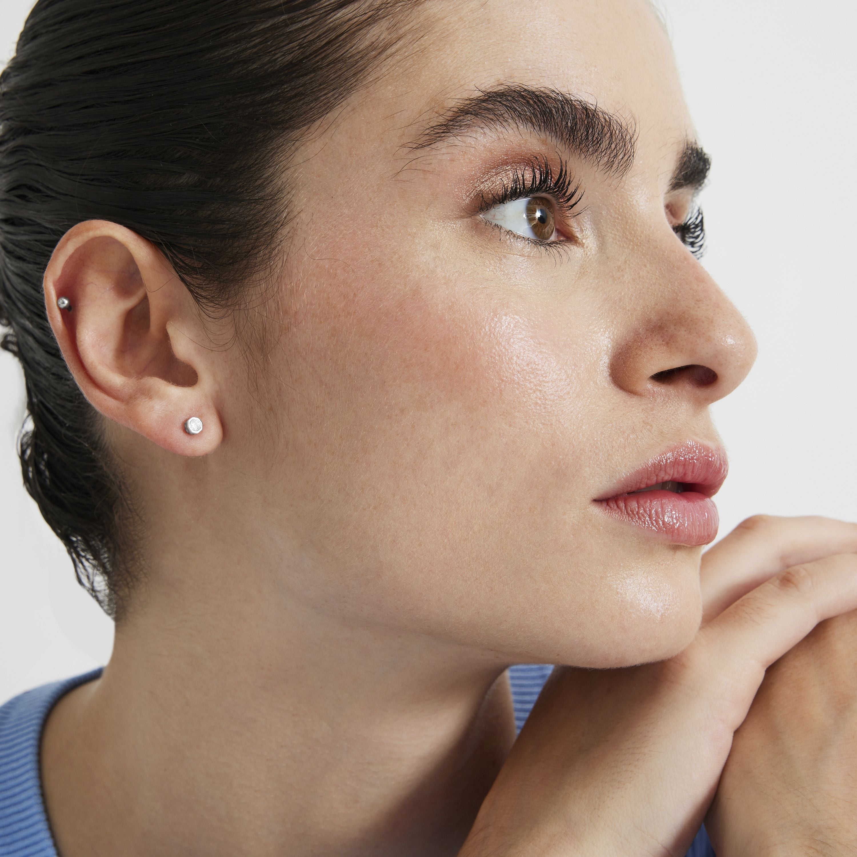 Orecchini in Argento Sterling 925 con Zirconia Brillante finiti in rodio - Addaf