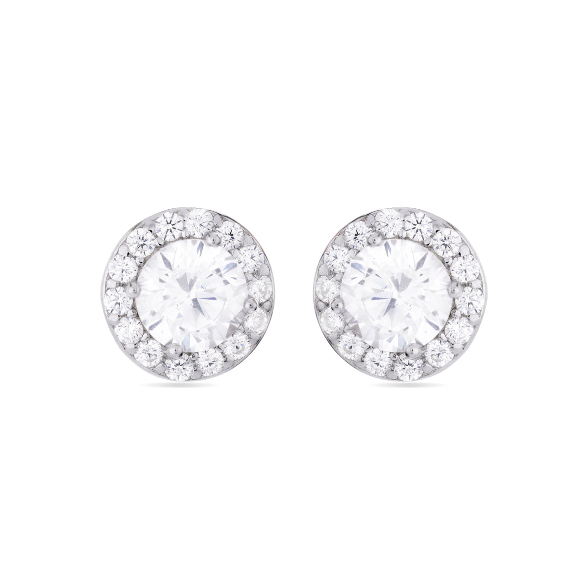 Orecchini in Argento Sterling 925 con Zirconia Cubica brillanti finiti in rodio - Miryon