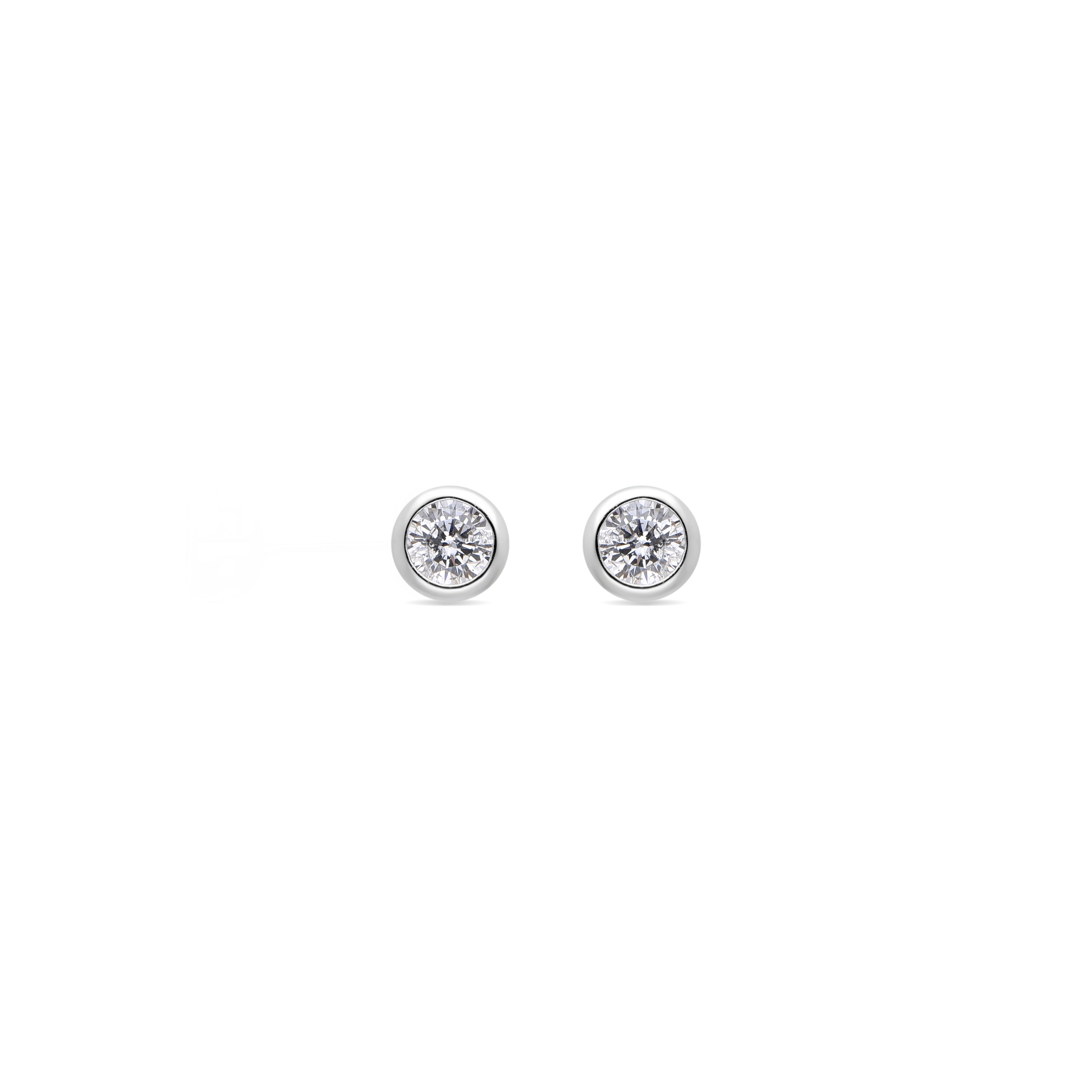Pendientes de Plata de Ley 925 con Circonita Brillante acabados en rodio - Redder