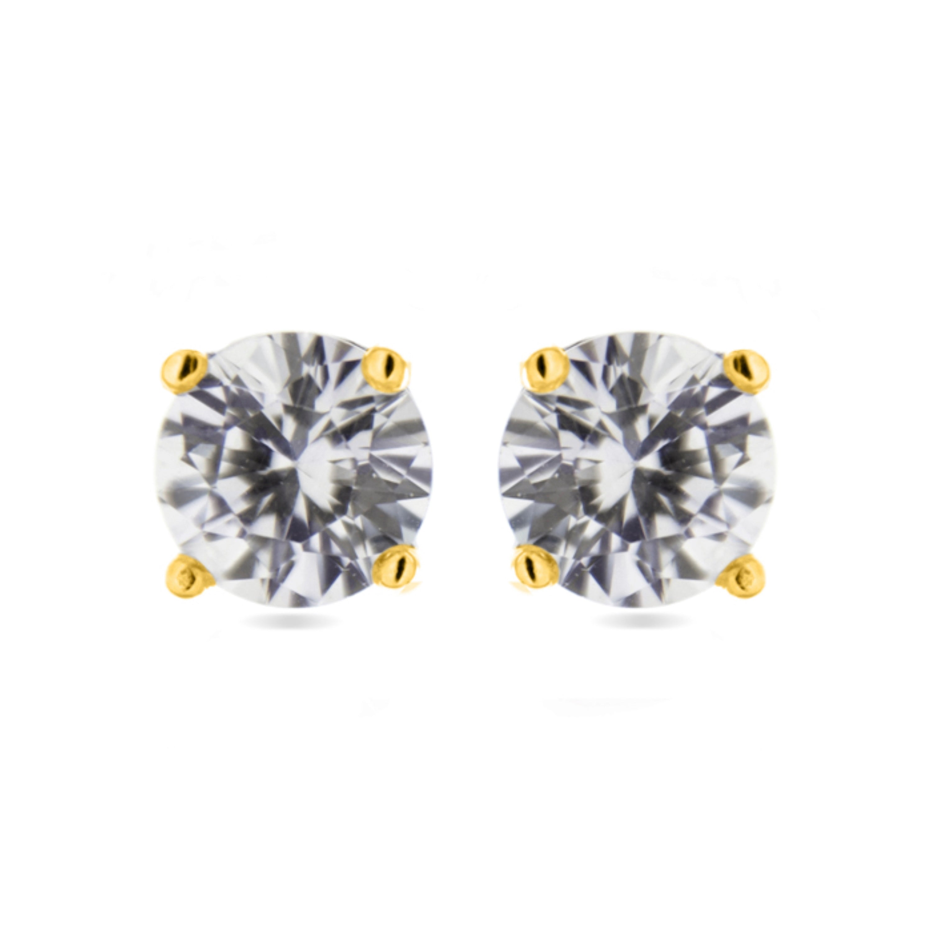 Orecchini in Argento Sterling 925 con Zirconia Cubica brillante finitura rodio - Base