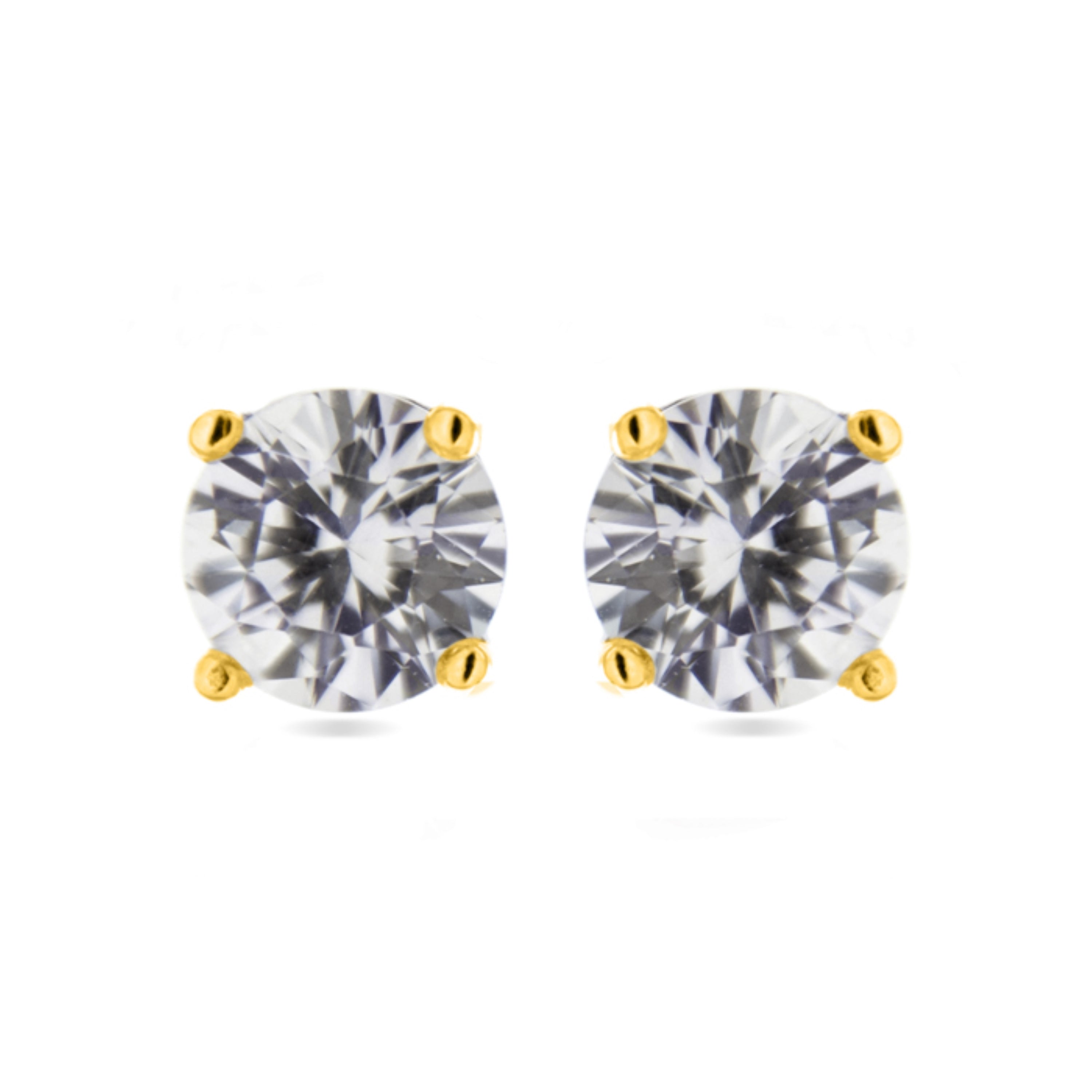 Orecchini in Argento Sterling 925 con Zirconia Cubica brillanti finiti in rodio - Base
