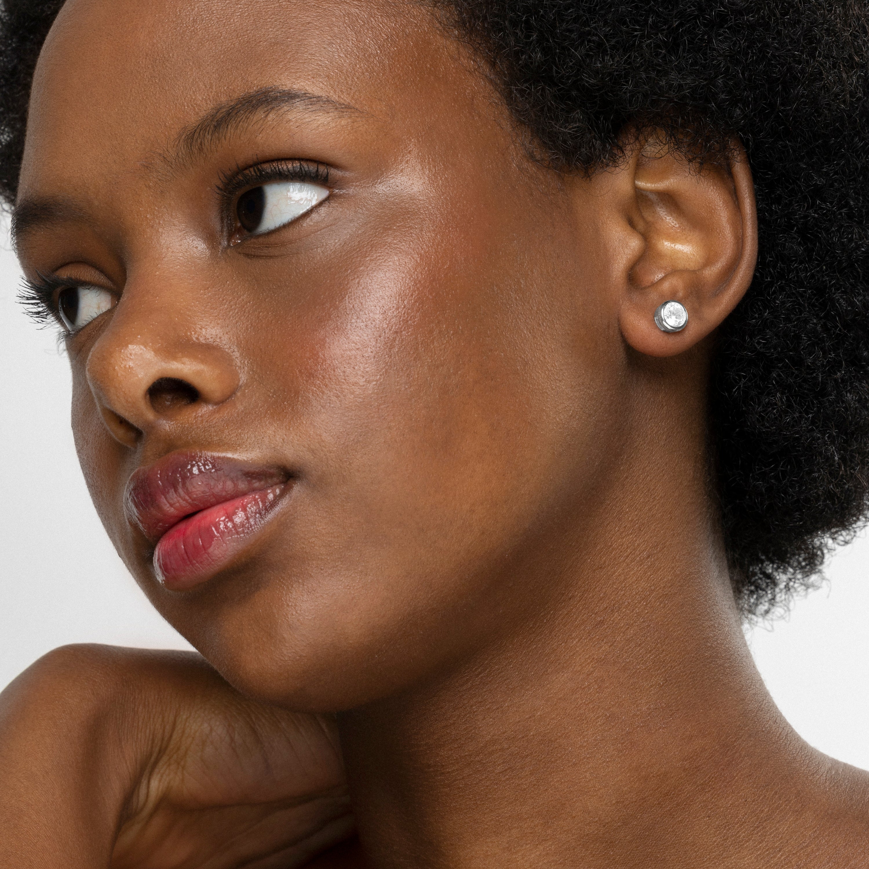 925 Sterling Silver Earrings with Brilliant Zirconia finished in Rhodium - Imrak