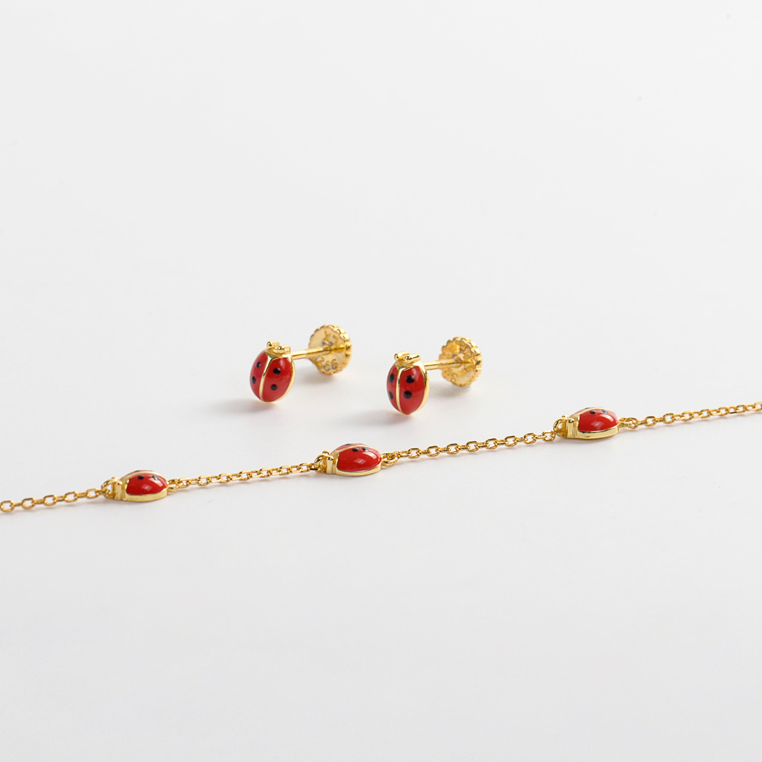 925 Sterling Zilveren Oorbellen afgewerkt in 18K Geelgoud - Nenon