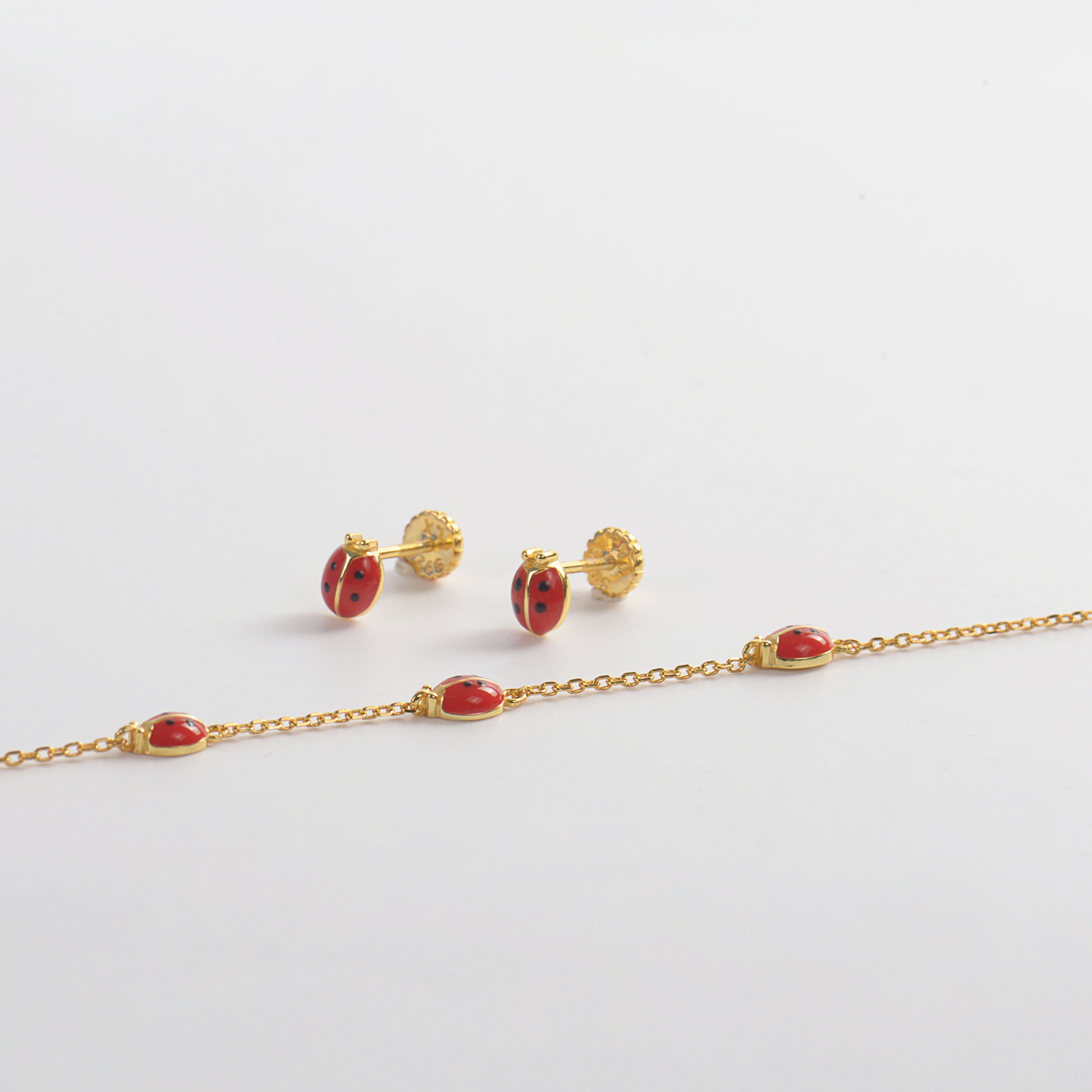 925 Sterling Zilveren Oorbellen afgewerkt in 18K Geelgoud - Nenon