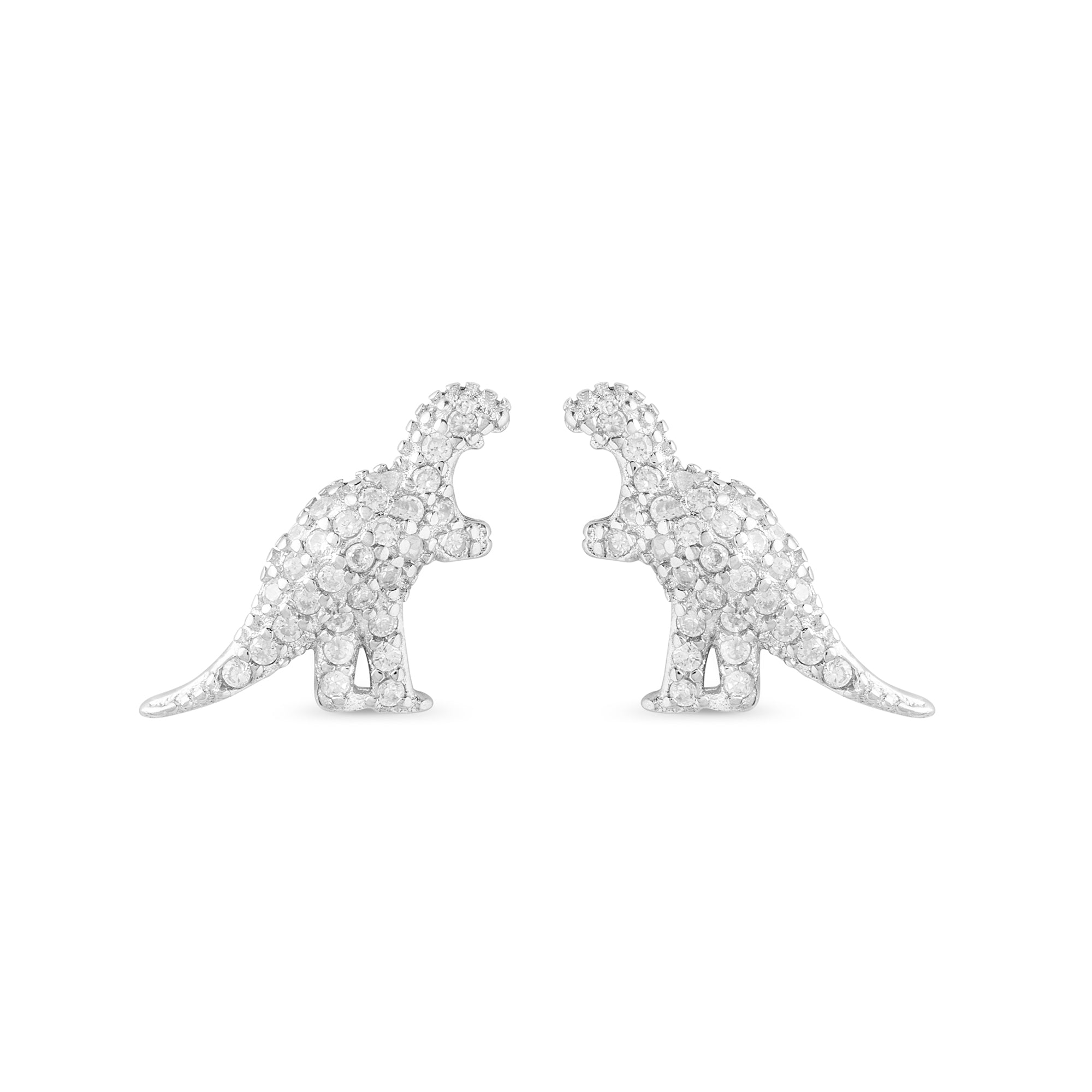 Orecchini in Argento Sterling 925 con Zirconia Cubica brillanti finiti in rodio - Dino
