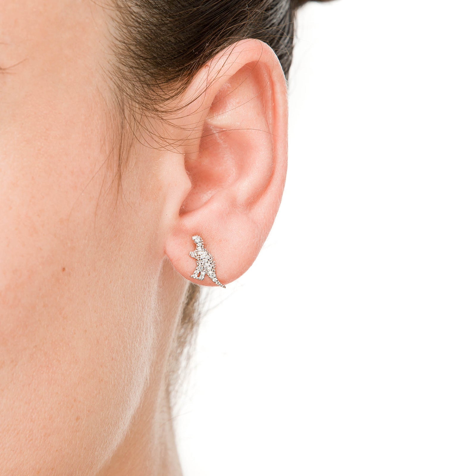 Orecchini in Argento Sterling 925 con Zirconia Cubica brillanti finiti in rodio - Dino