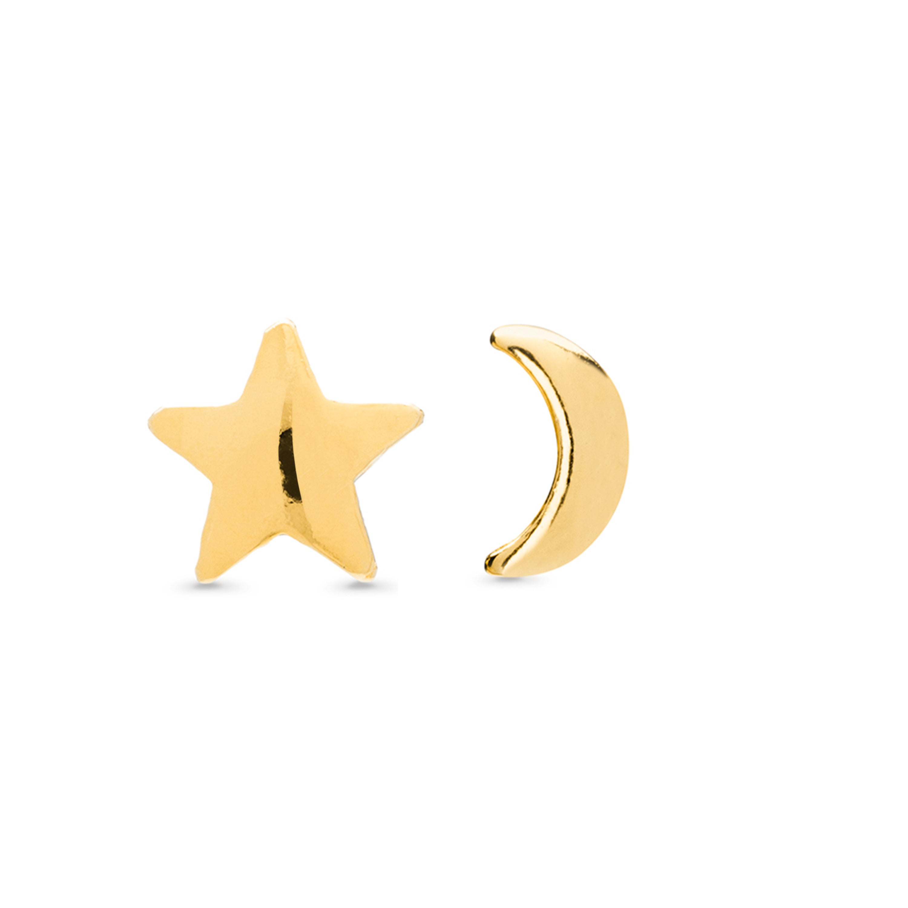 Pendientes de Plata de Ley 925 acabados en oro amarillo 18K - Acarea