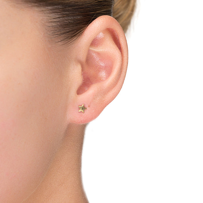 Pendientes de Plata de Ley 925 acabados en oro amarillo 18K - Acarea