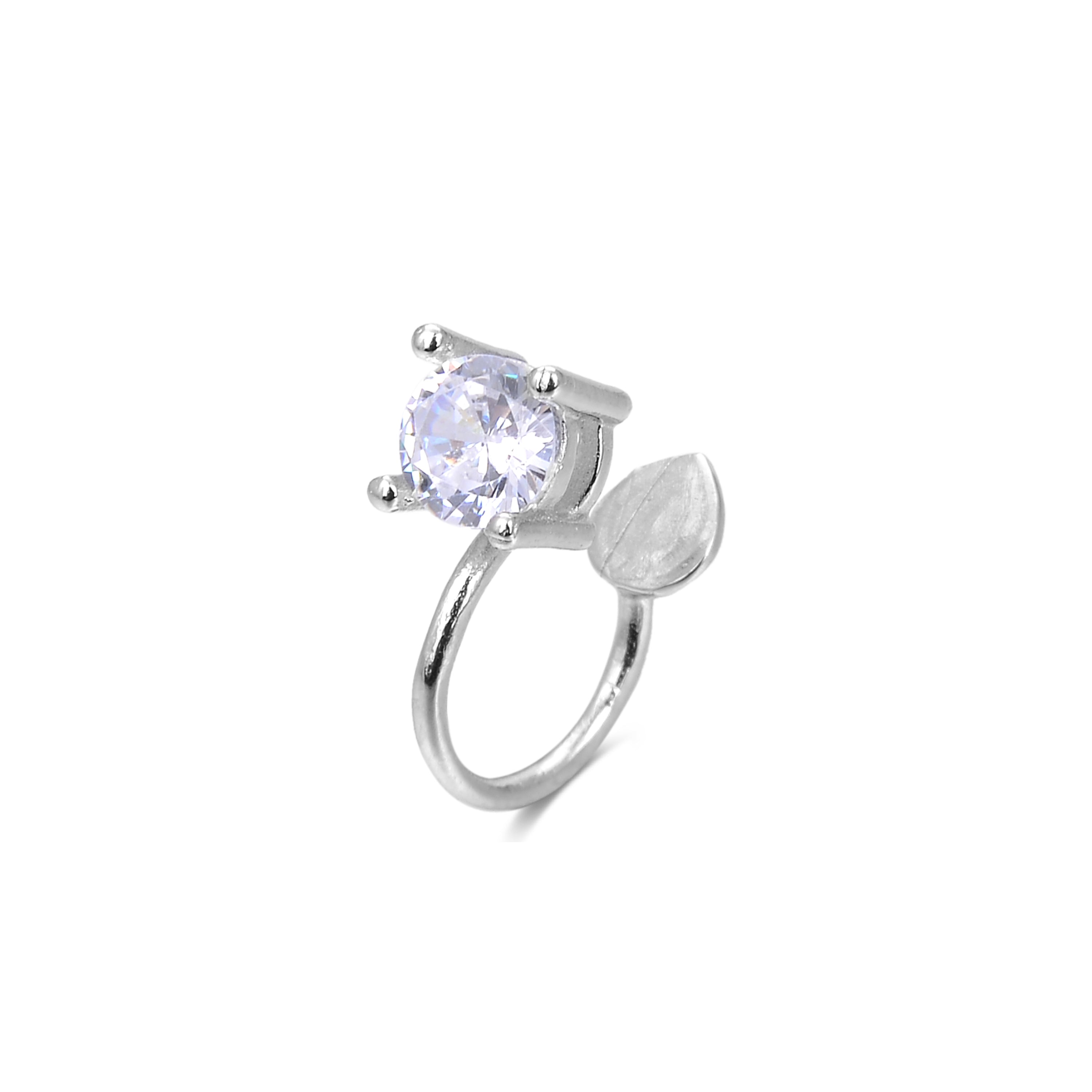 Piercing in Argento Sterling 925 con Zirconia Cubica brillante finitura in rodio - Sneb