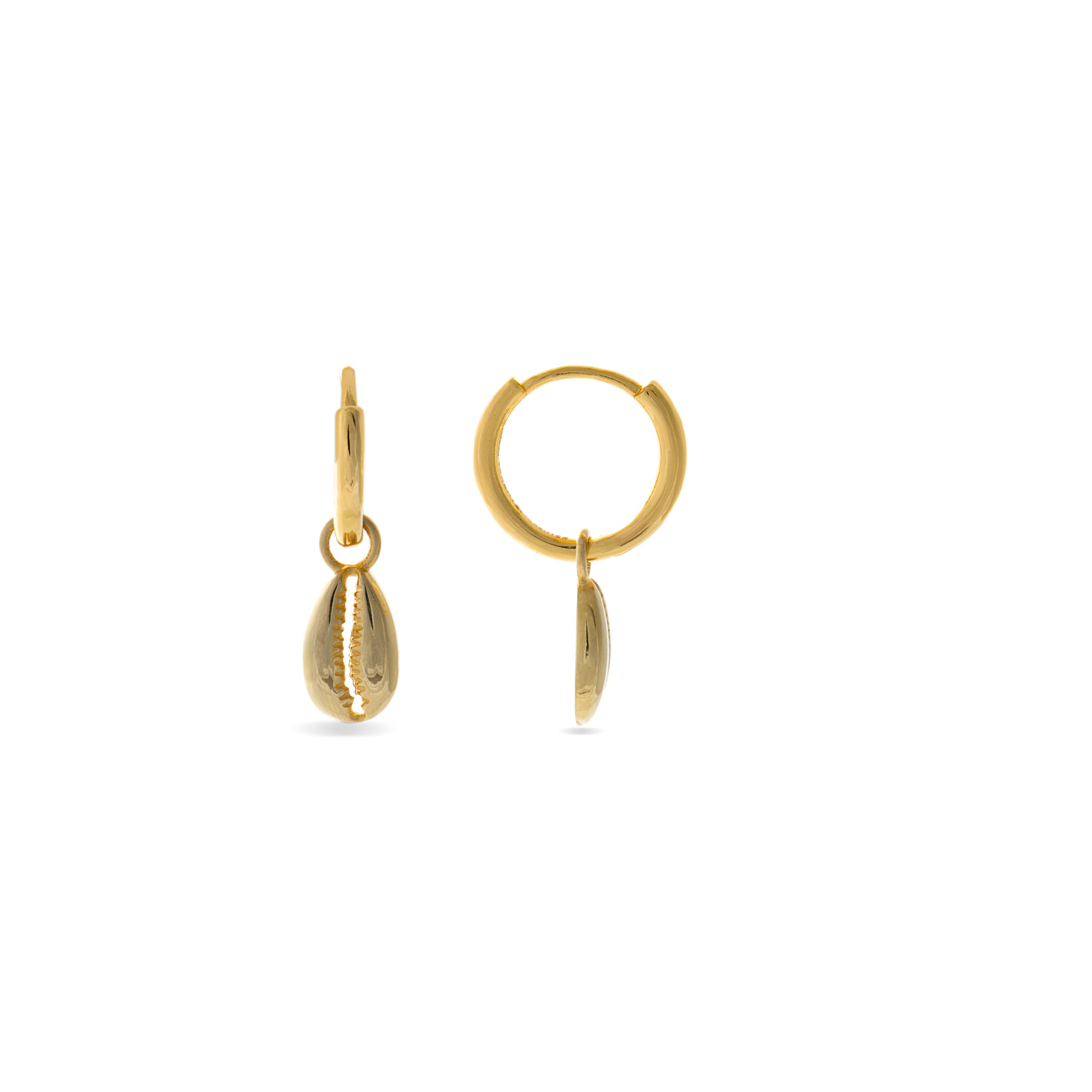 Ohrringe aus 925er Sterlingsilber mit 18K Gelbgold-Finish - Sine