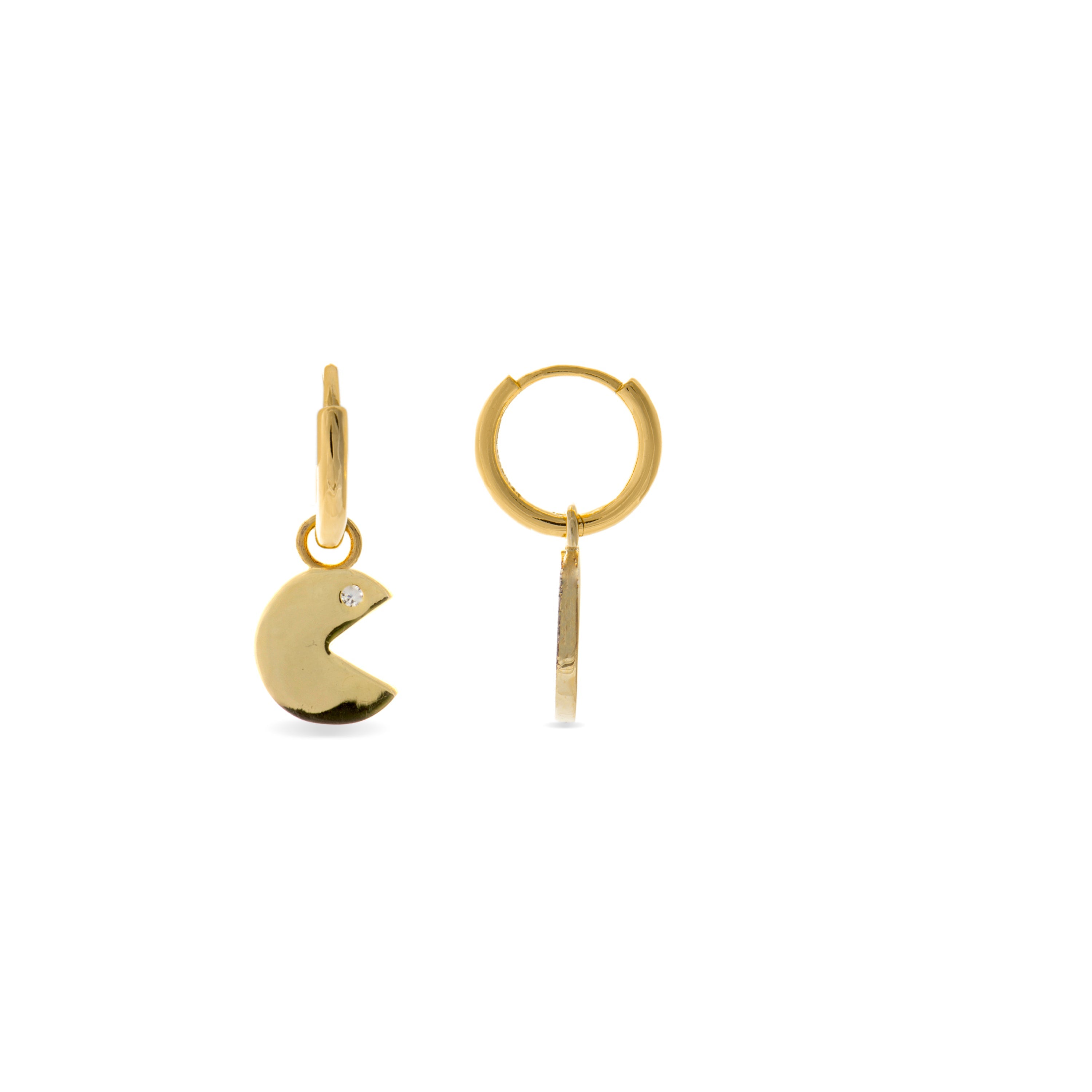 Boucles d'oreilles en argent sterling 925 avec zircon brillant, finies en or jaune 18K - Lorin