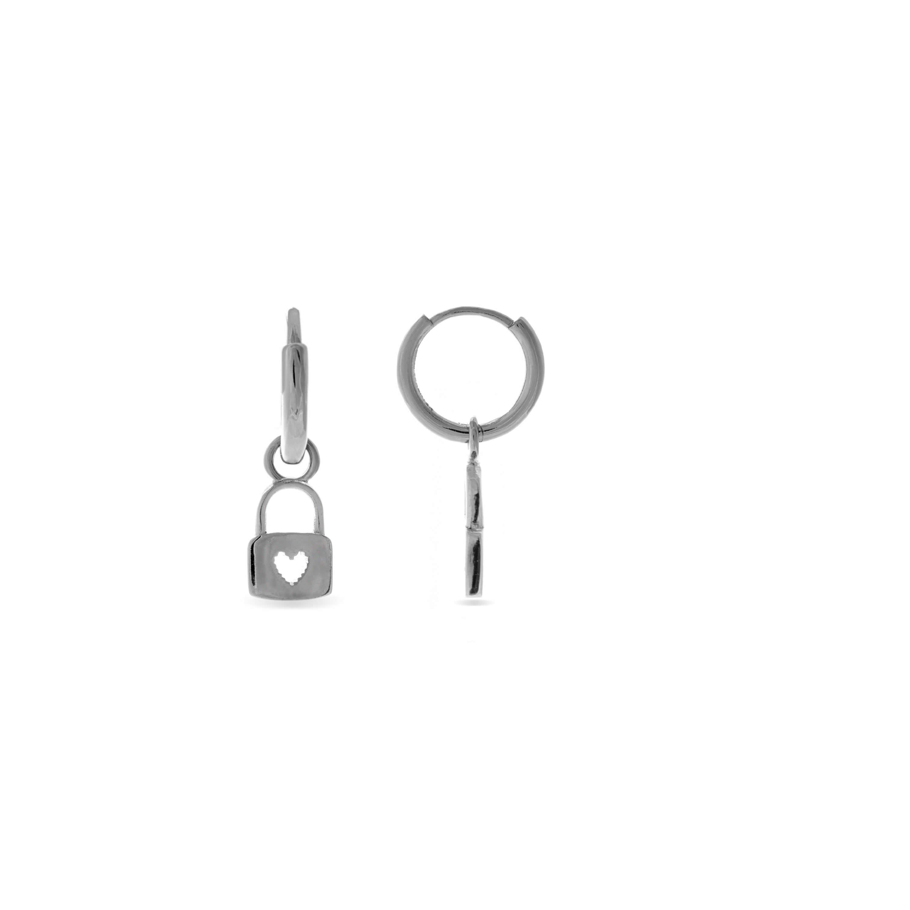 925er Silberohrringe mit Rhodium-Finish - Atani