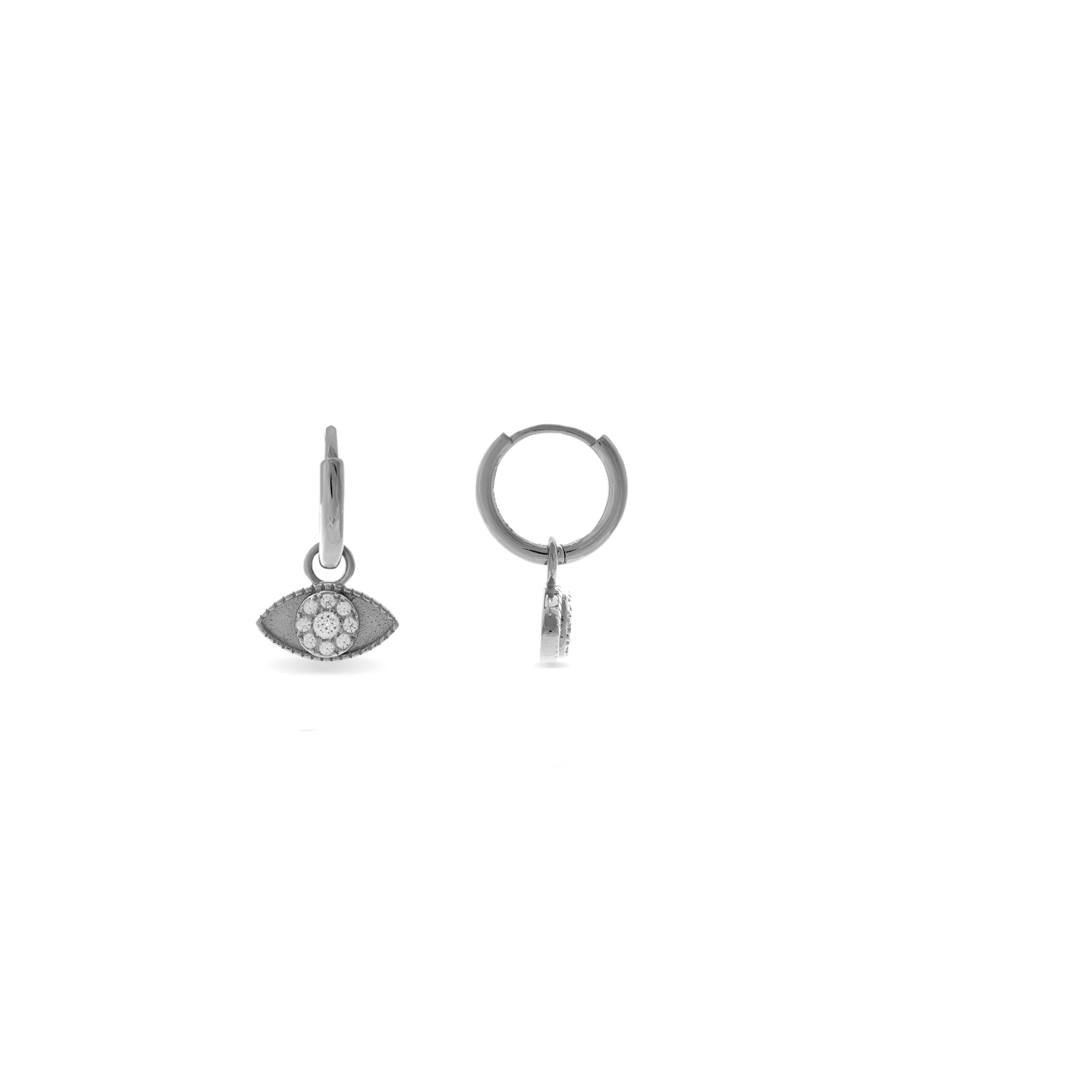 Orecchini in Argento Sterling 925 con Zirconia Cubica brillanti finiti in rodio - Norie