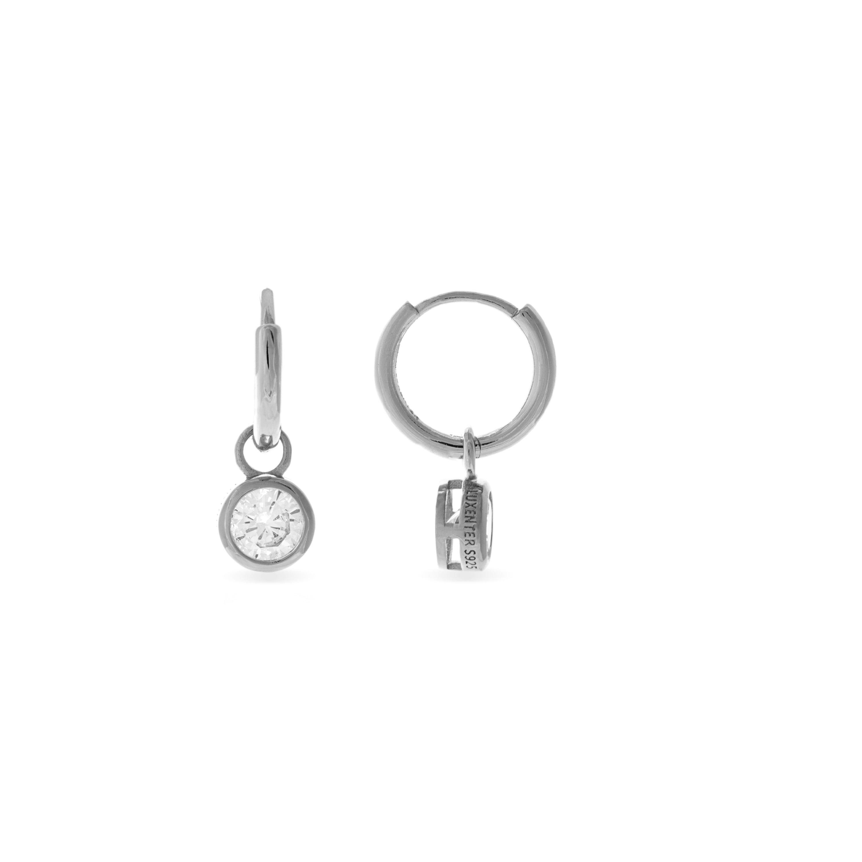 Orecchini in Argento Sterling 925 con Zirconia Cubica brillanti finiti in rodio - Eruin