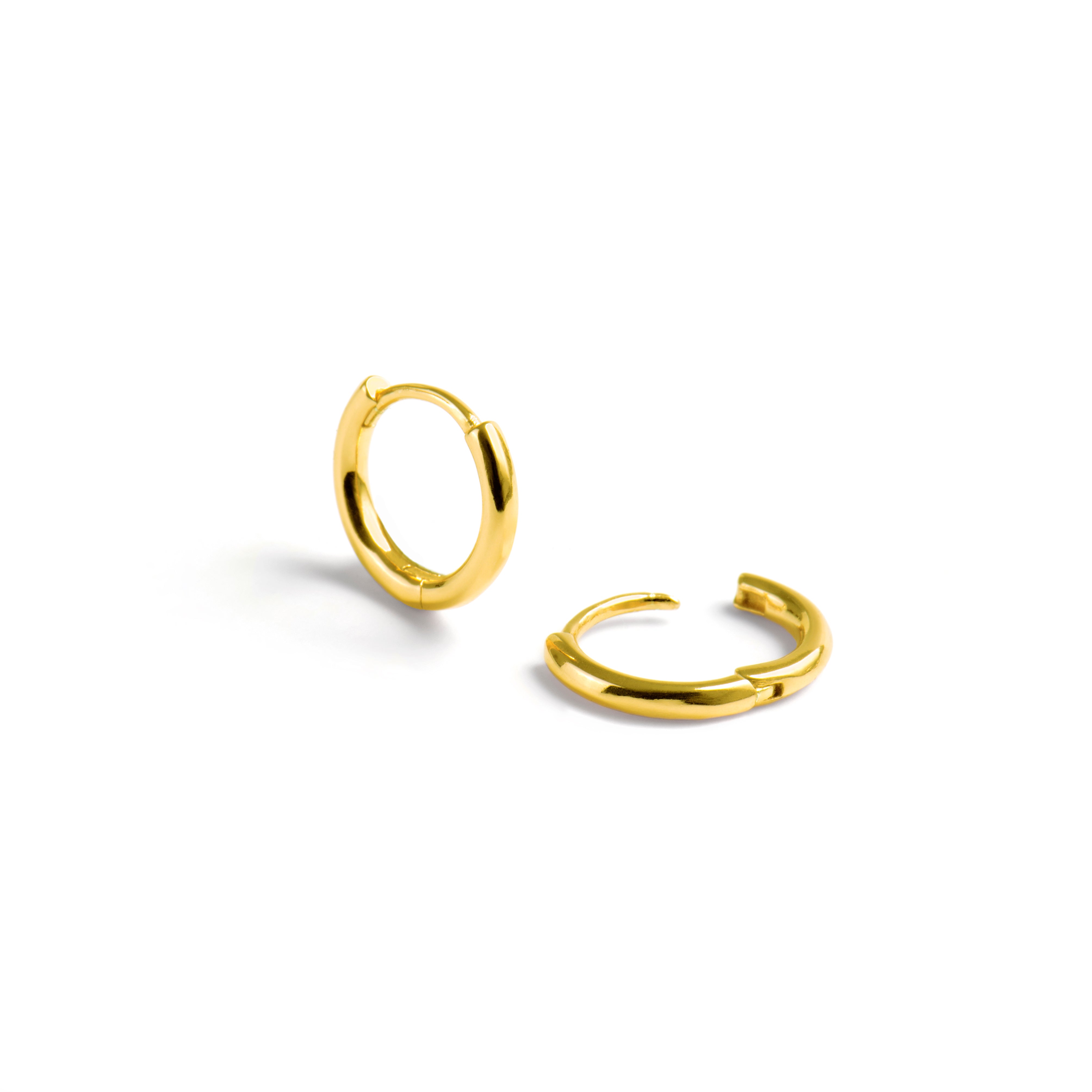 925 Sterling Zilveren Oorbellen afgewerkt in 18K Geelgoud - Edum