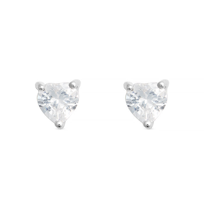 Orecchini in Argento Sterling 925 con Zirconia Brillante finiti in rodio - Eqoyi