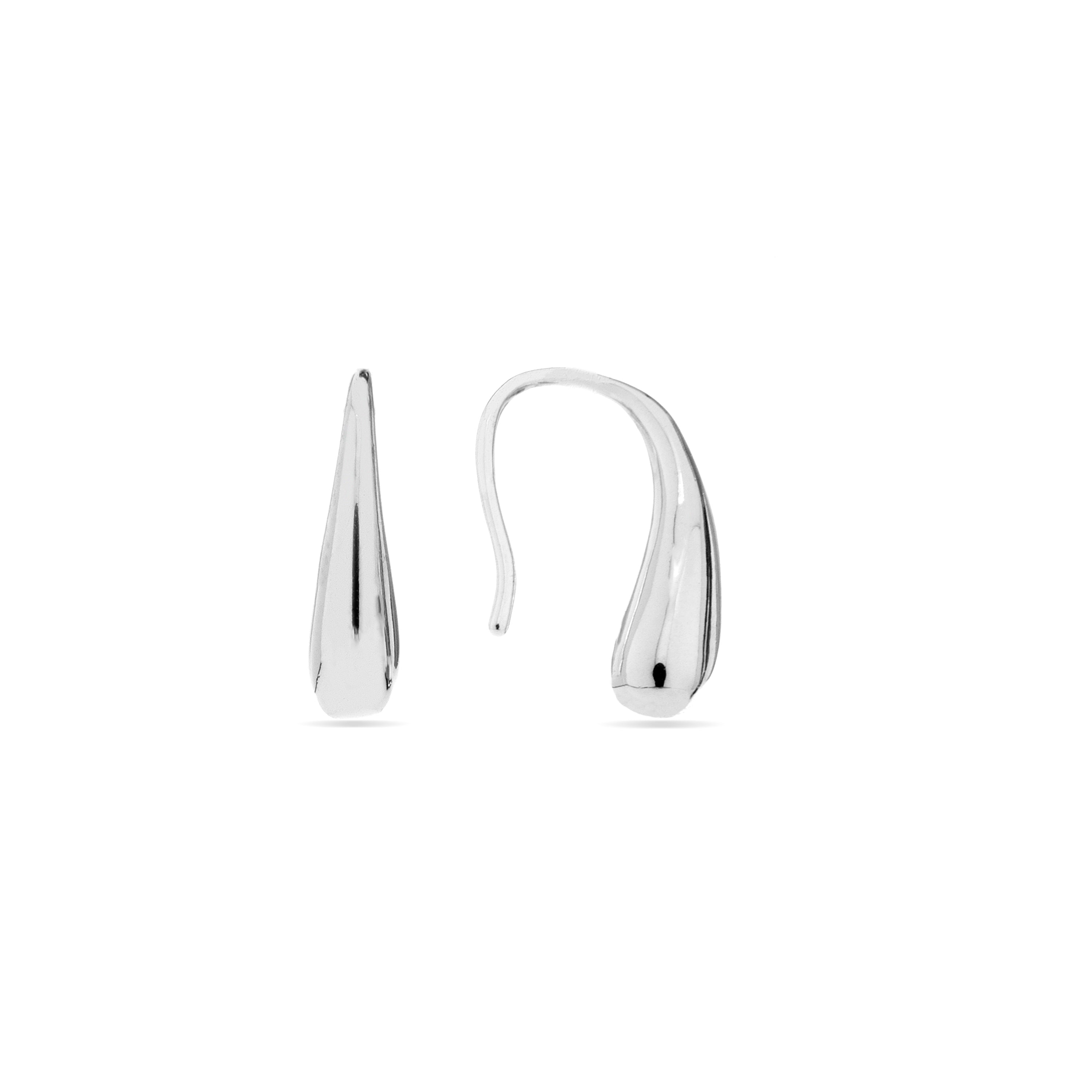 925er Silberohrringe mit Rhodium-Finish - Loskat