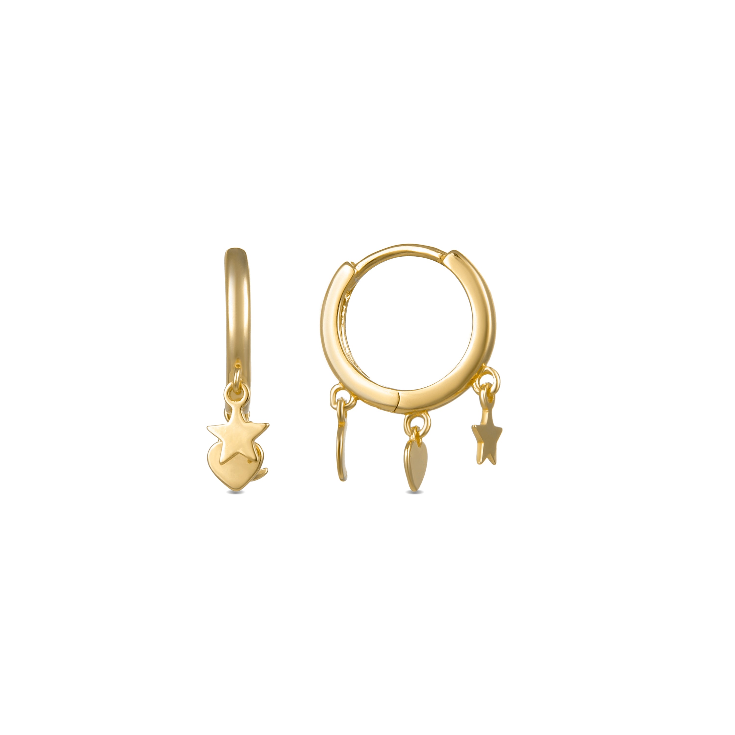 Ohrringe aus 925er Sterlingsilber mit 18K Gelbgold-Finish - Zaccus