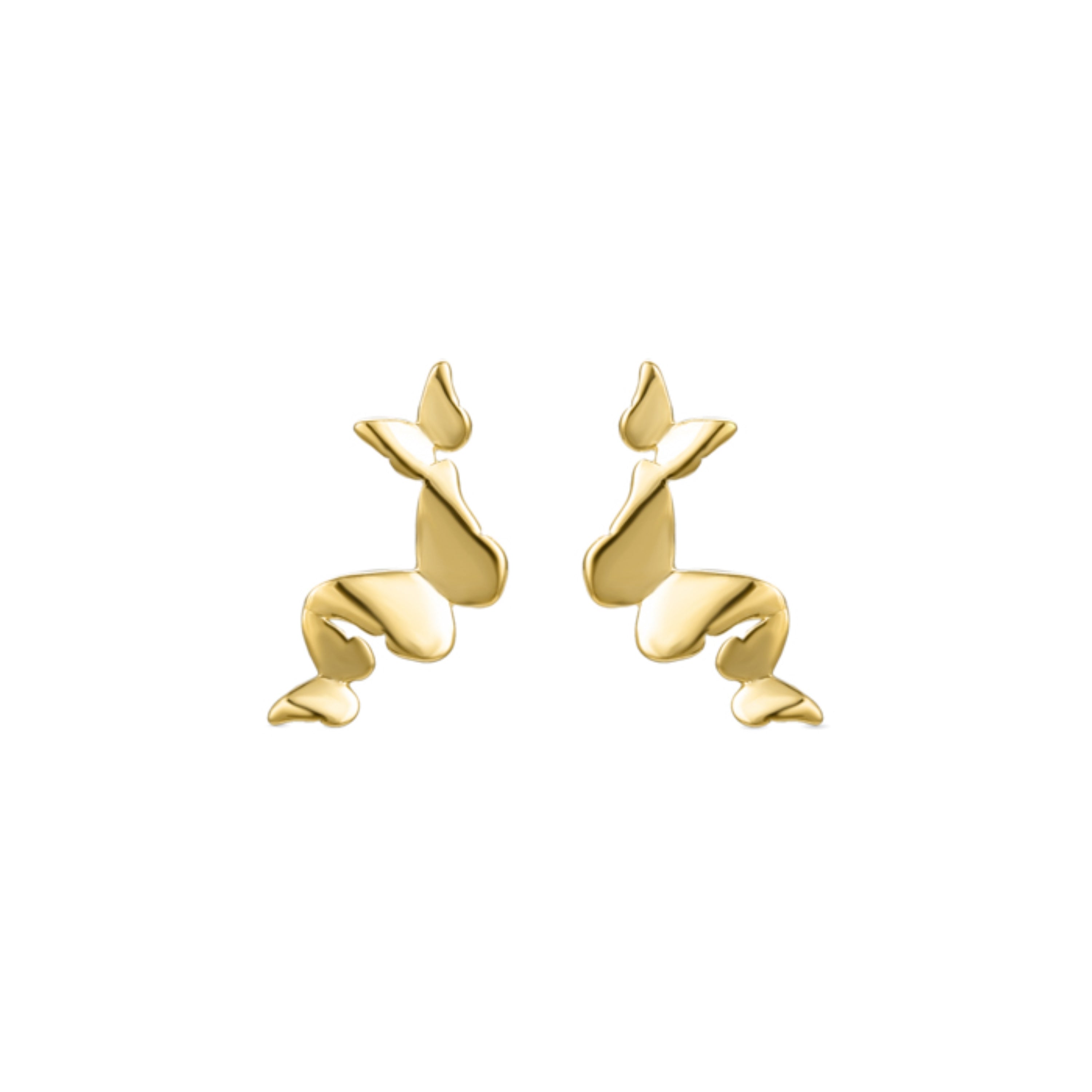 Ohrringe aus 925er Sterlingsilber mit 18K Gelbgold-Finish - Vophia