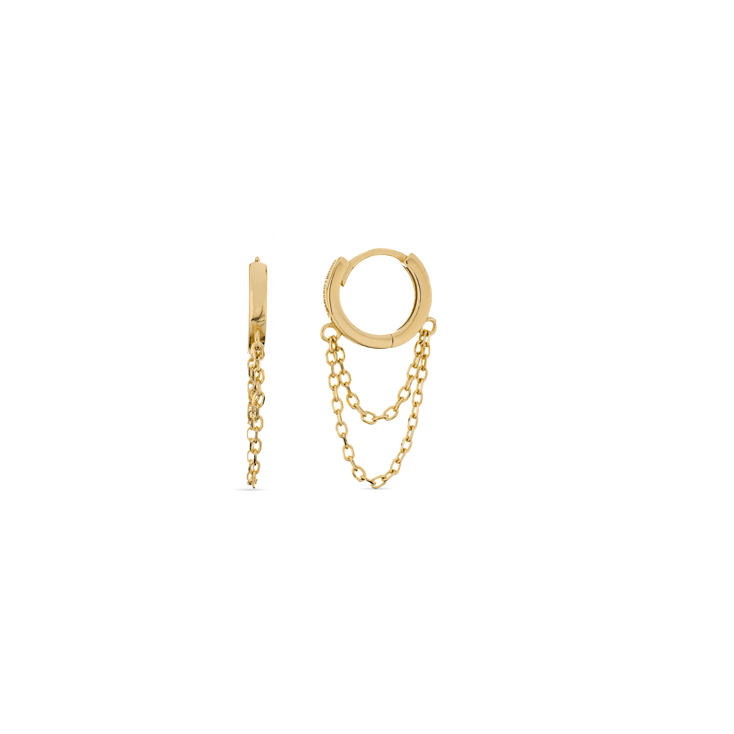 Ohrringe aus 925er Sterlingsilber mit 18K Gelbgold-Finish - Vesya