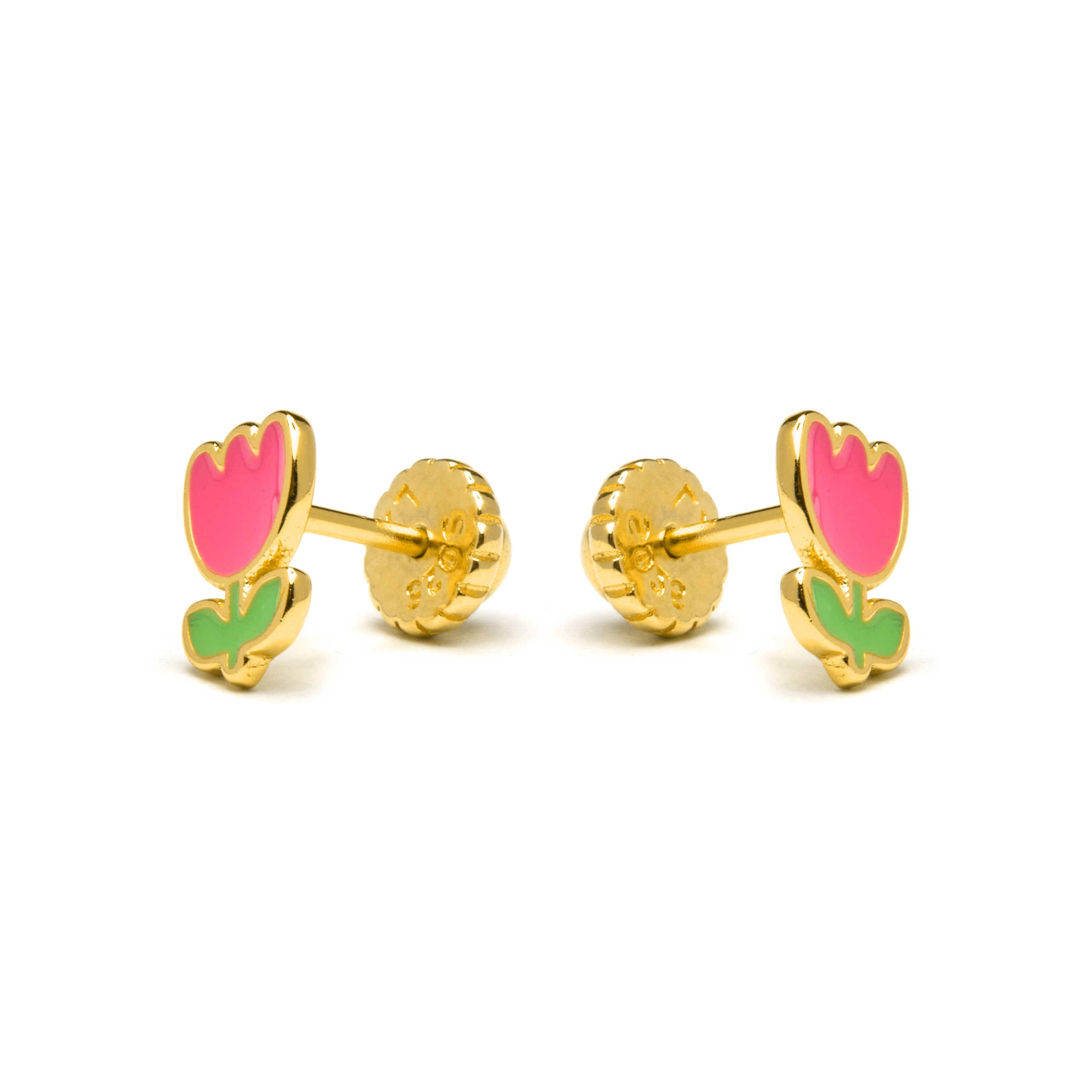 925 Sterling Zilveren Oorbellen afgewerkt in 18K Geelgoud - Liris