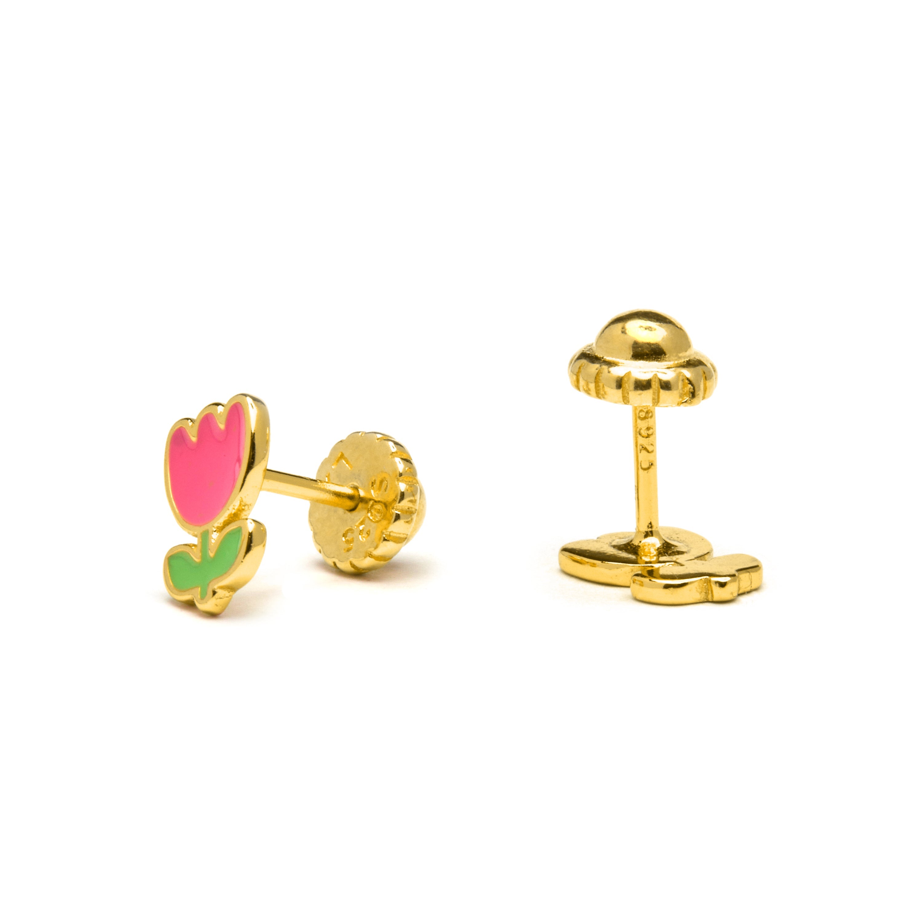 925 Sterling Zilveren Oorbellen afgewerkt in 18K Geelgoud - Liris