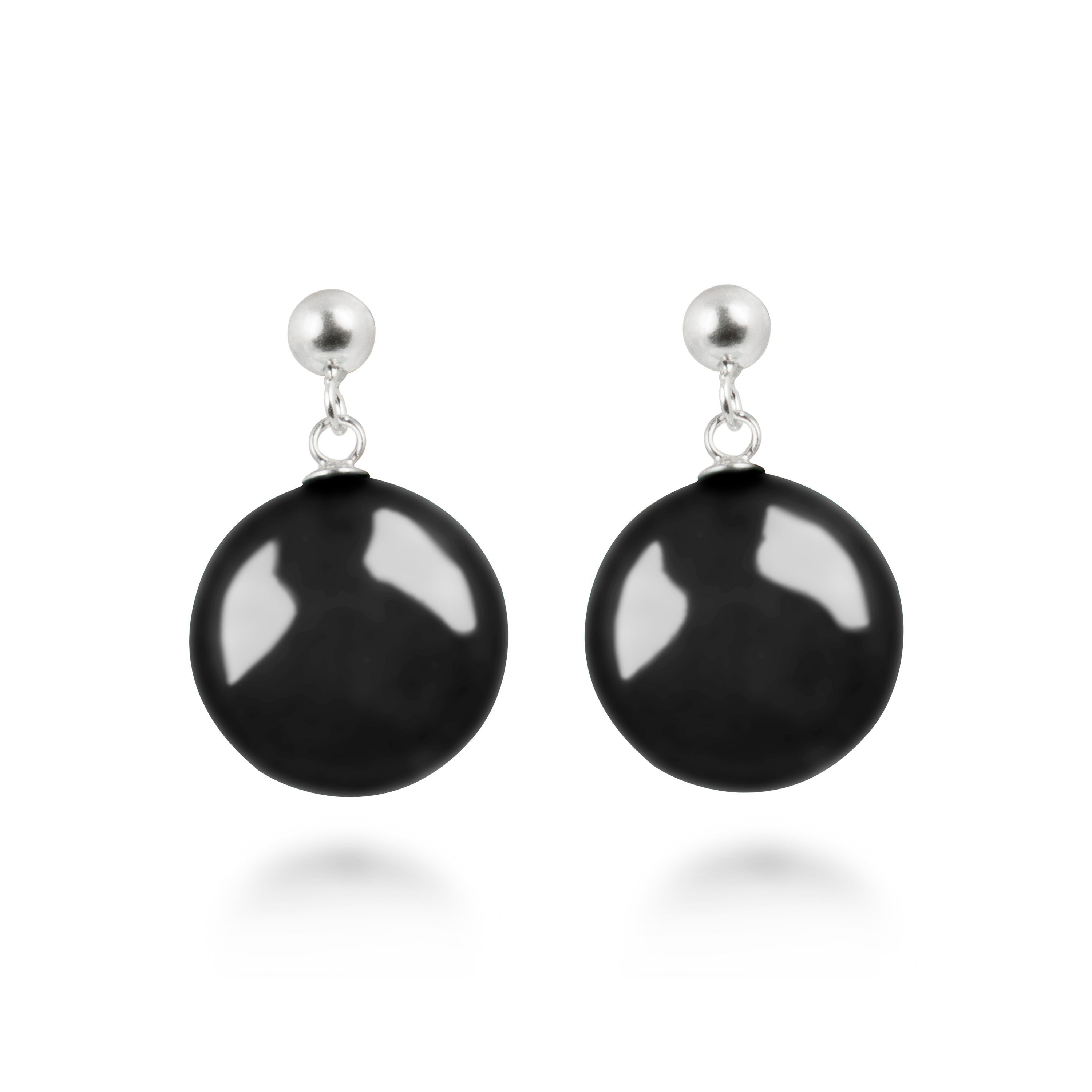 Boucles d'oreilles en argent sterling 925 avec aventurine bleue finies en rhodium - Coleki