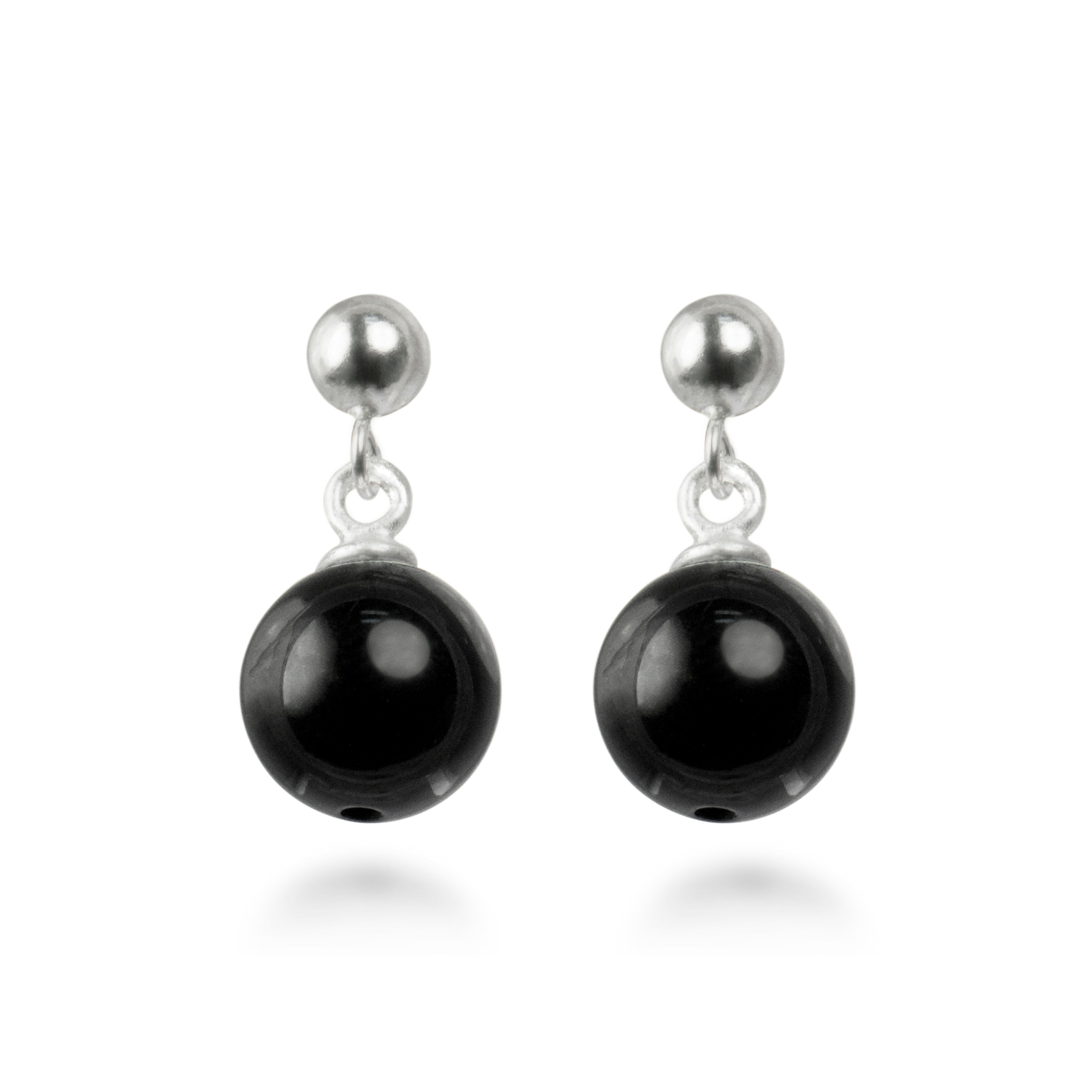 Orecchini in Argento Sterling 925 con Quarzo Iidrotermale Onice rifiniti in rodio - Coleki