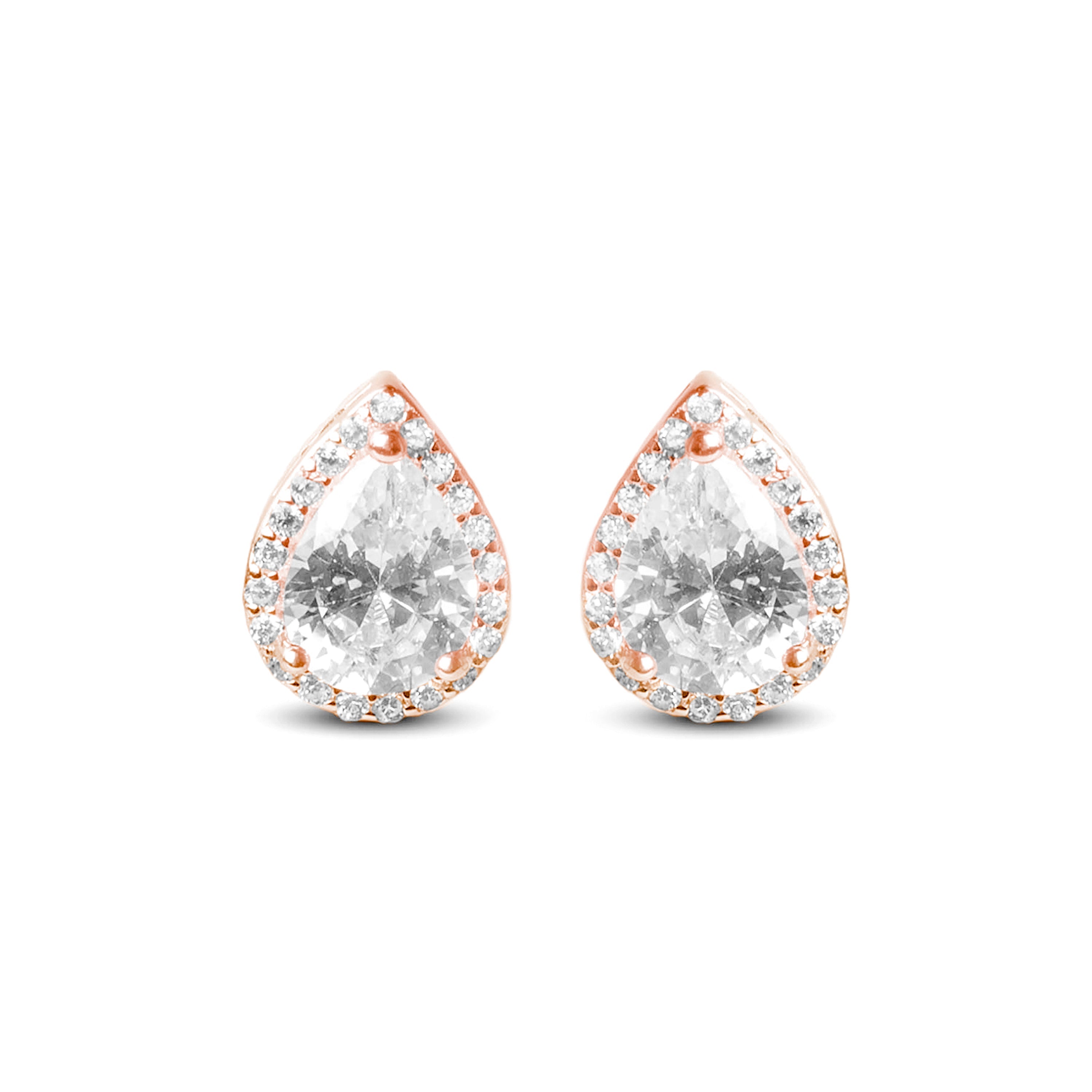 Boucles d'oreilles en argent sterling 925 avec zircon brillant, finies en or jaune 18K - Theli