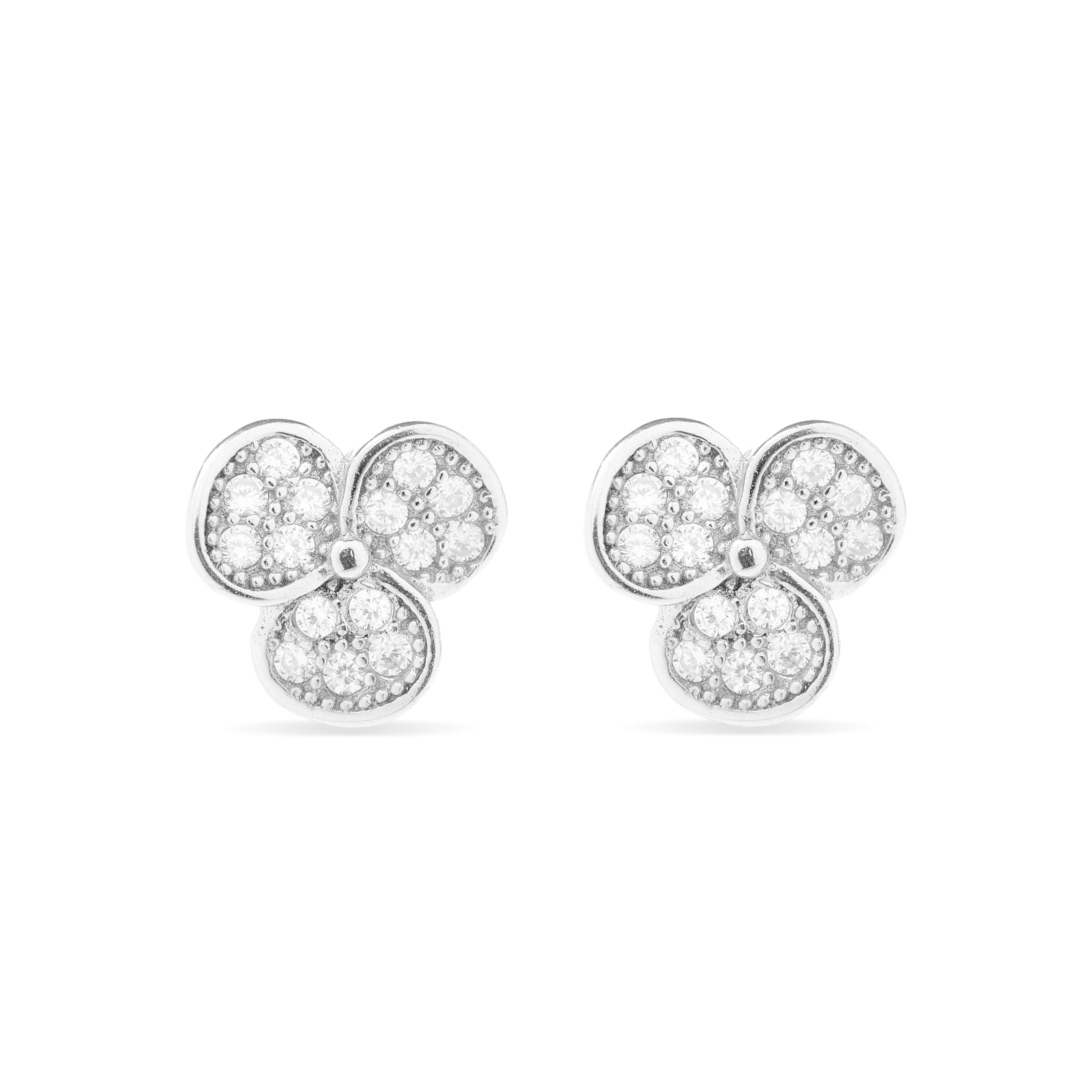 Orecchini in Argento Sterling 925 con Zirconia Cubica brillanti finiti in rodio - Dagger