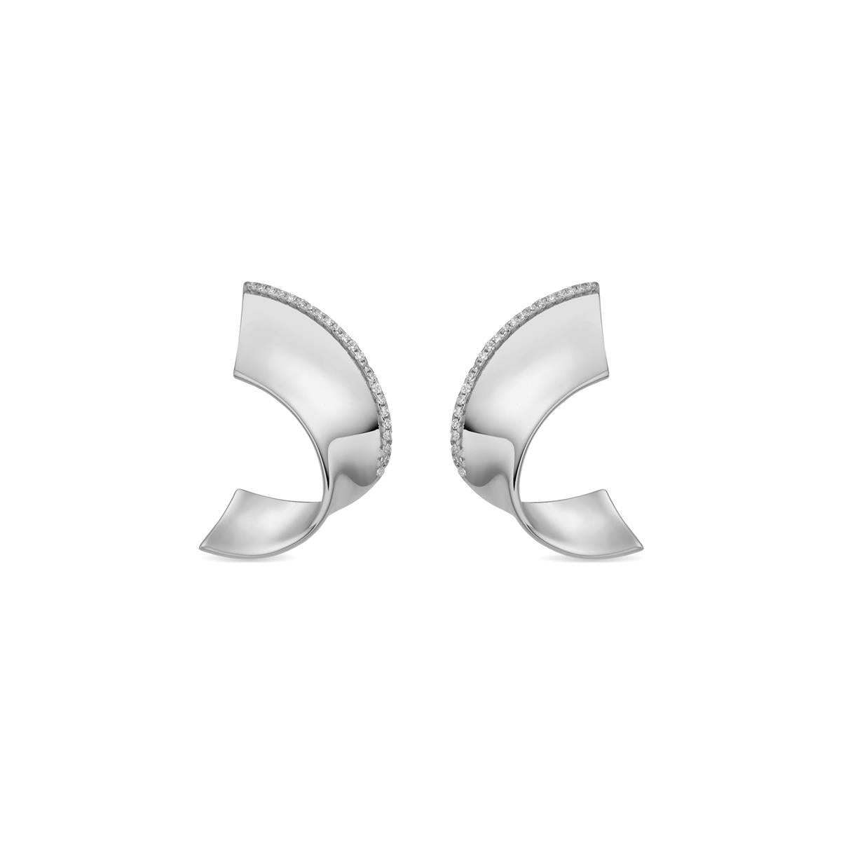 Pendientes de Plata de Ley 925 y Circonita Brillante acabado rodio - Girea