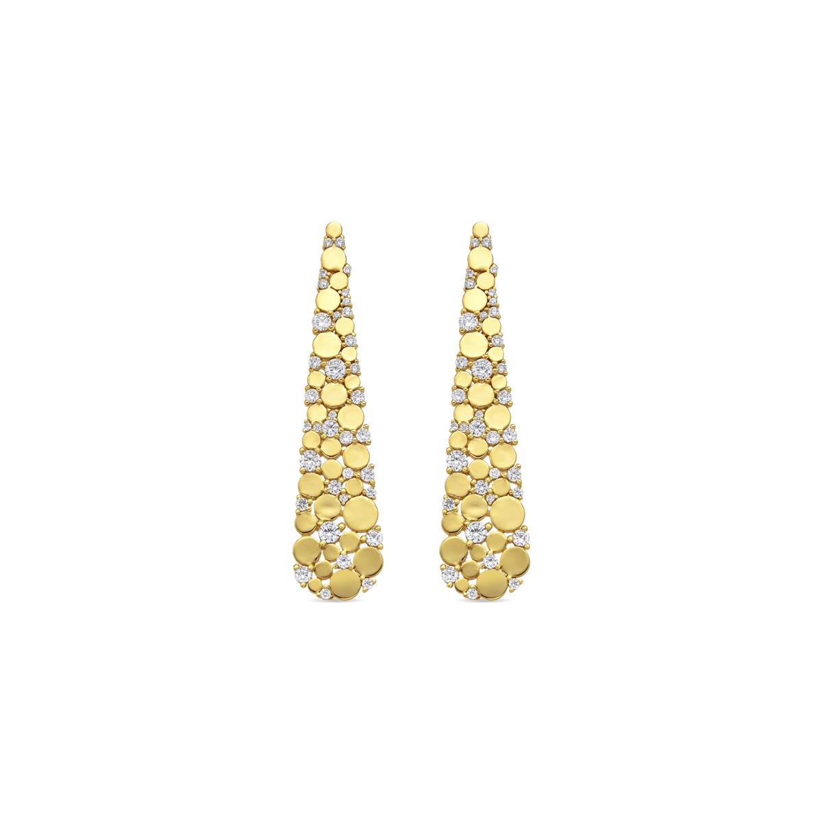 Ohrringe aus 925er Sterlingsilber und funkelndem Zirkonia mit 18k Gelbgold-Finish - Yindra