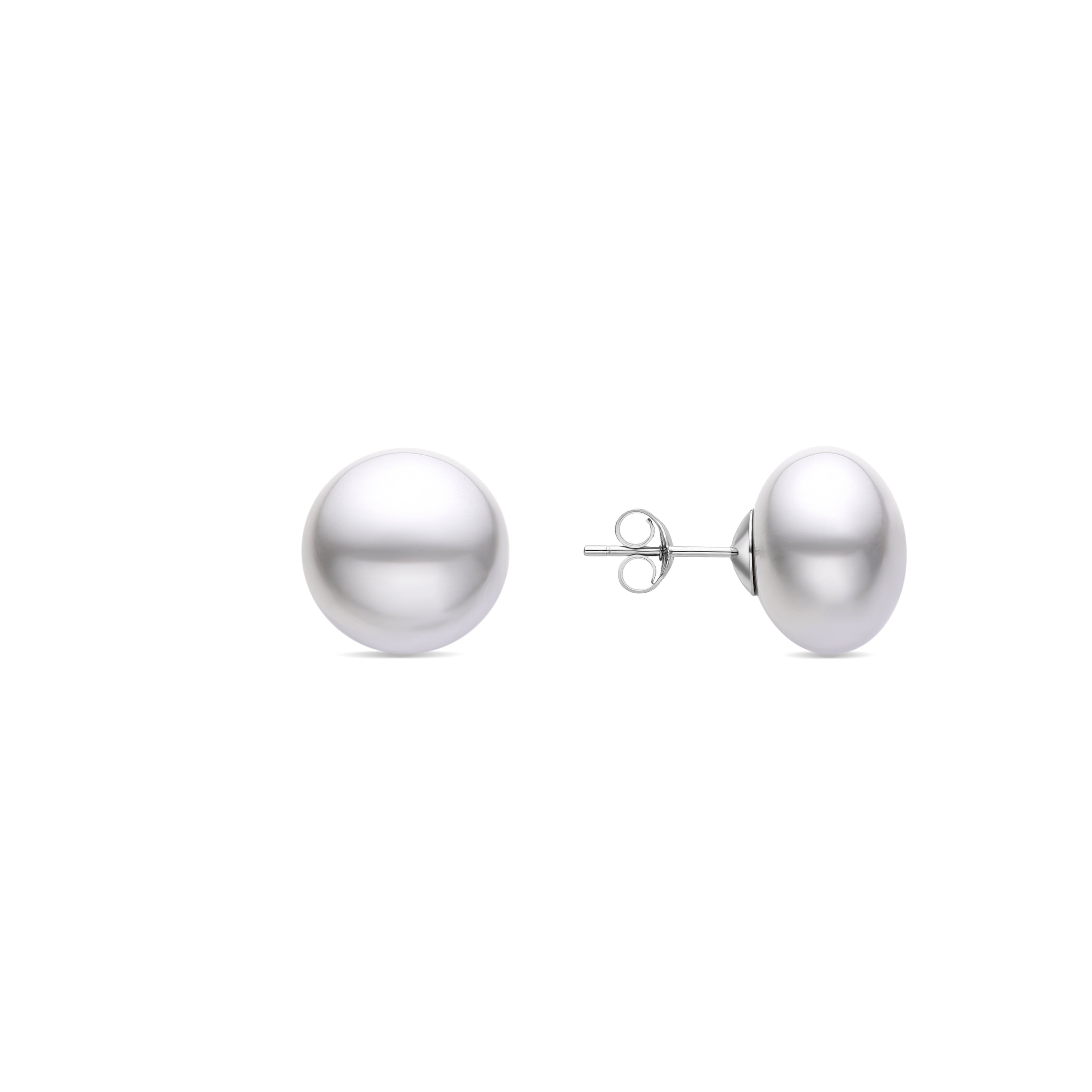 Orecchini in Argento Sterling 925 con Perla Bianca finiti in rodio - Nandi