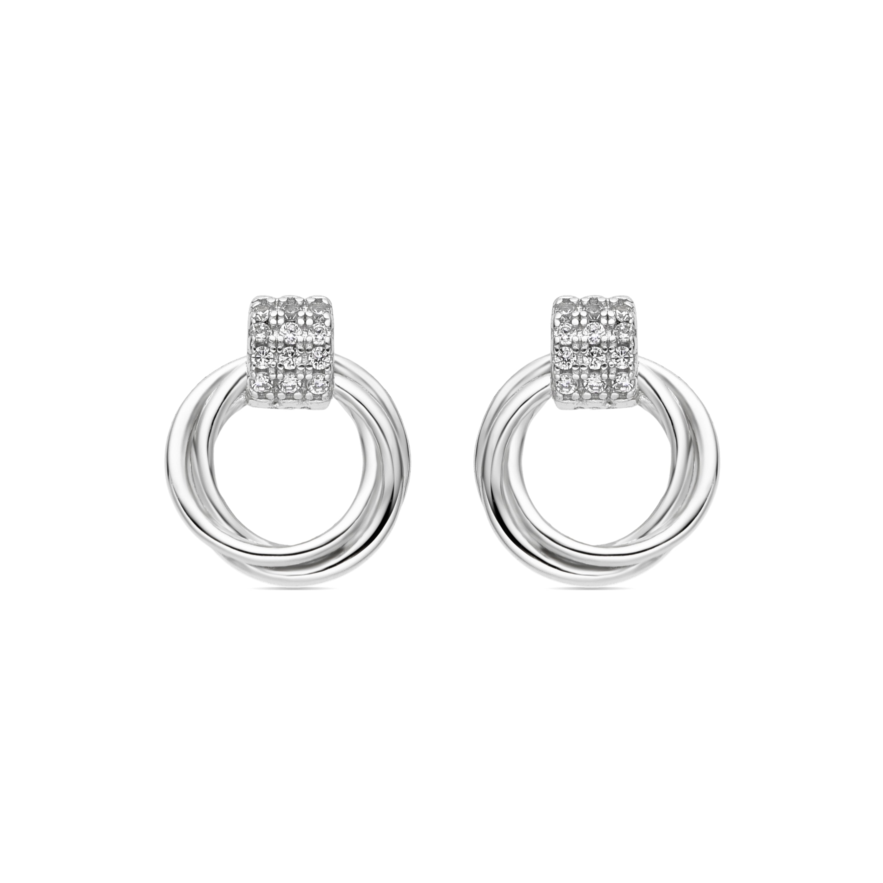 Orecchini a cuffia in argento sterling 925 con zirconia cubica senza Orecchini a cuffia in argento sterling 925 con zirconia cubica senza