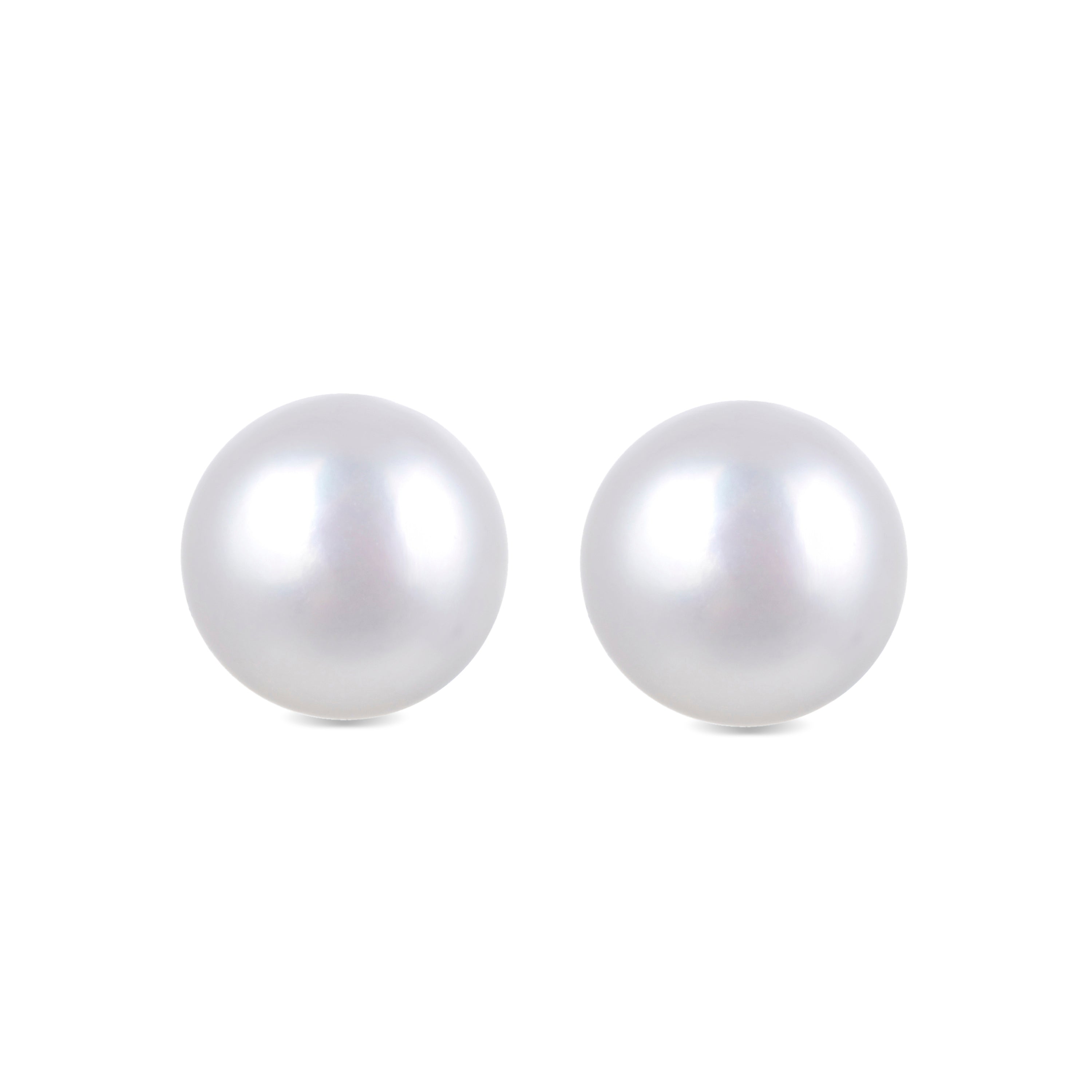 Orecchini in Argento Sterling 925 con Perla Bianca finiti in rodio - Essential