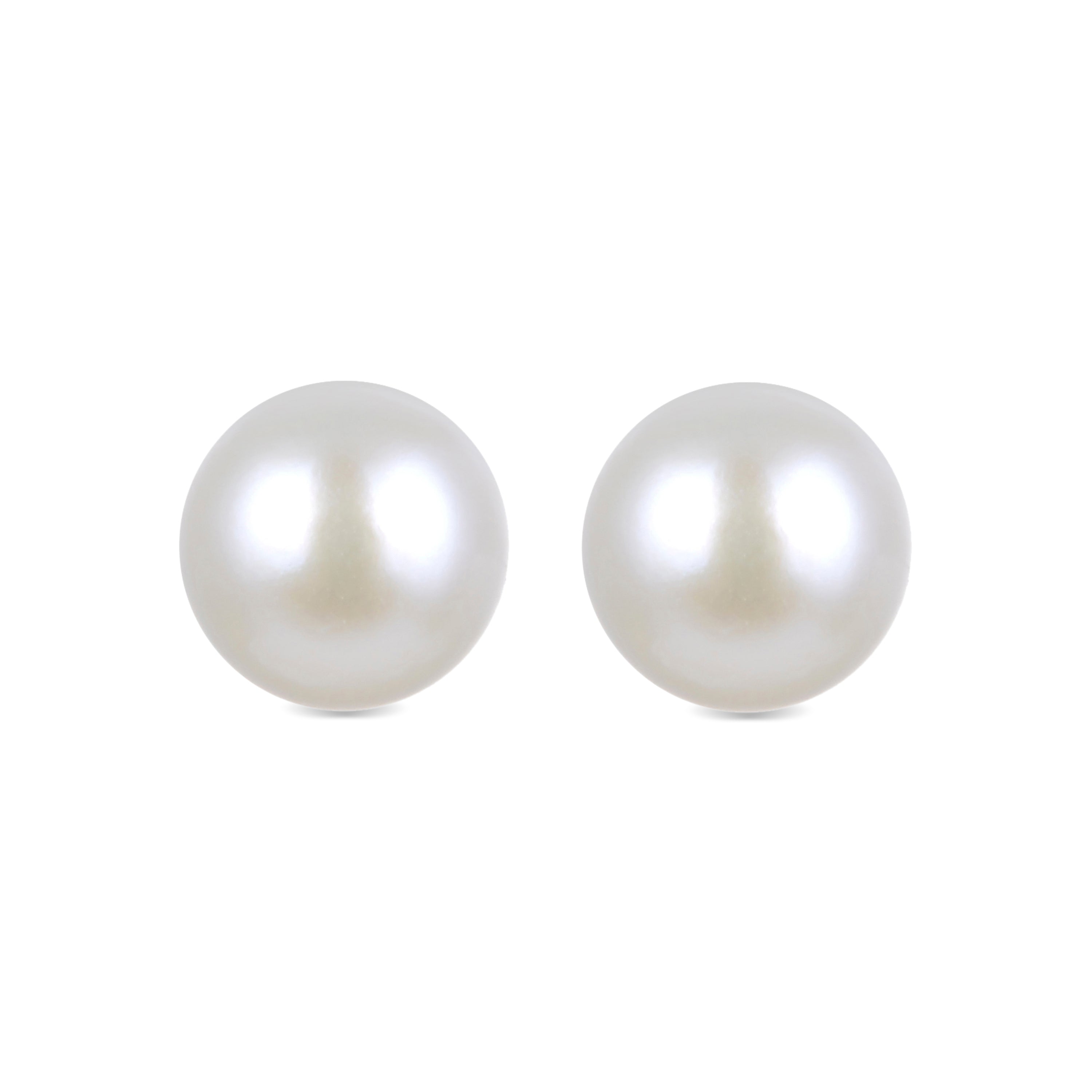 Orecchini in Argento Sterling 925 con Perla Bianca finiti in rodio - Base