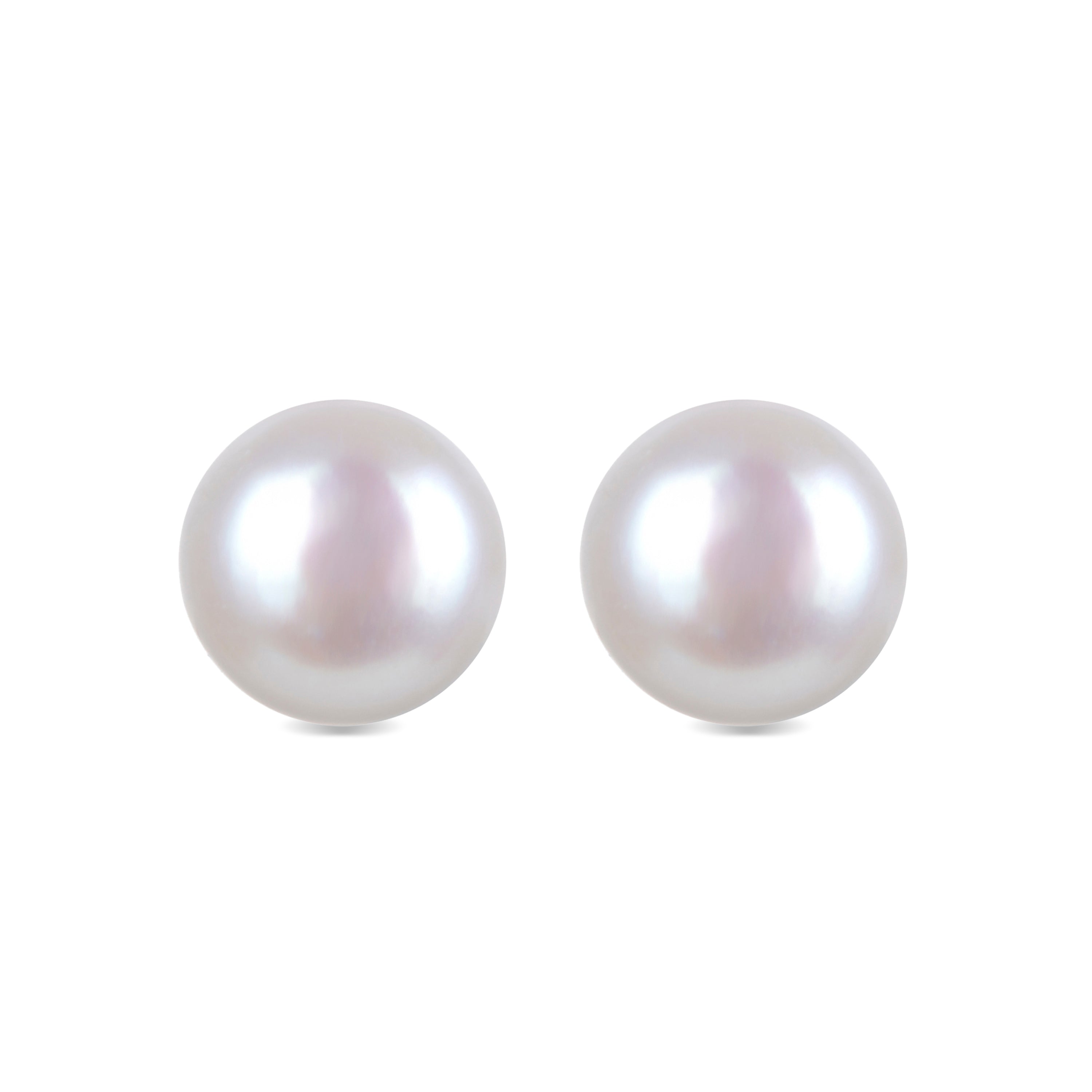Orecchini in Argento Sterling 925 con Perla Bianca finiti in rodio - Base