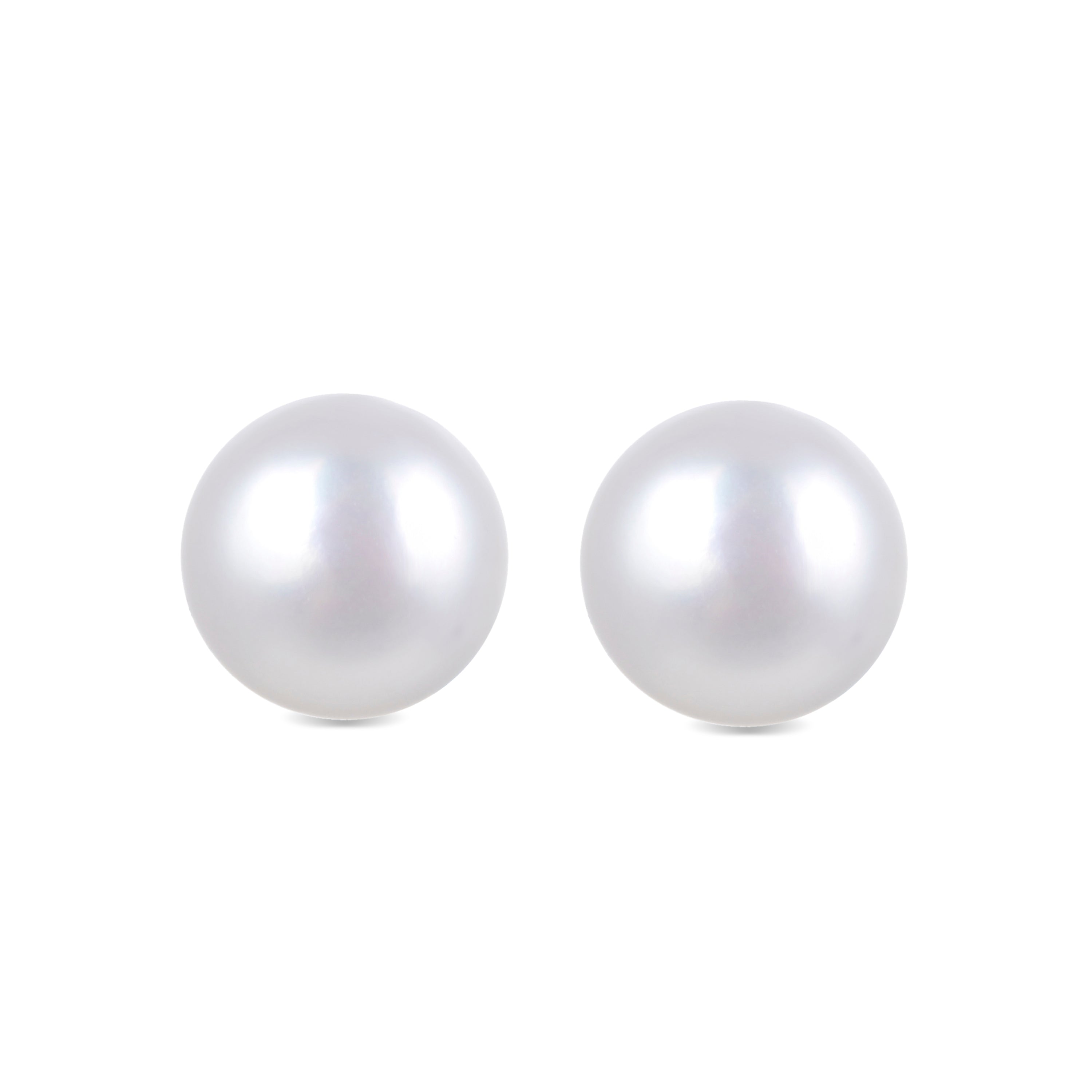 Orecchini in Argento Sterling 925 con Perla Bianca finiti in rodio - Base