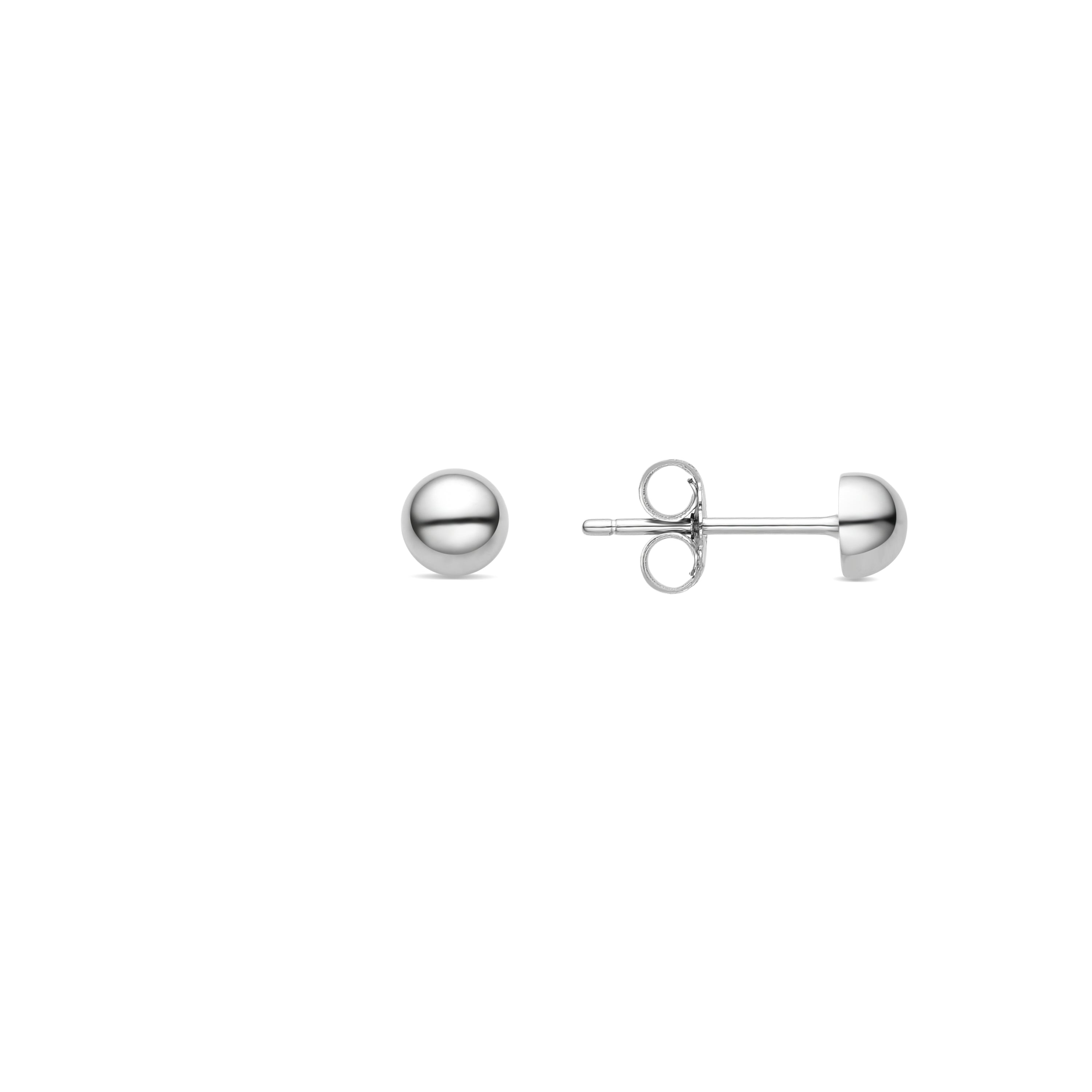 Boucles d'oreilles en argent sterling 925 finies en rhodium - Mosis