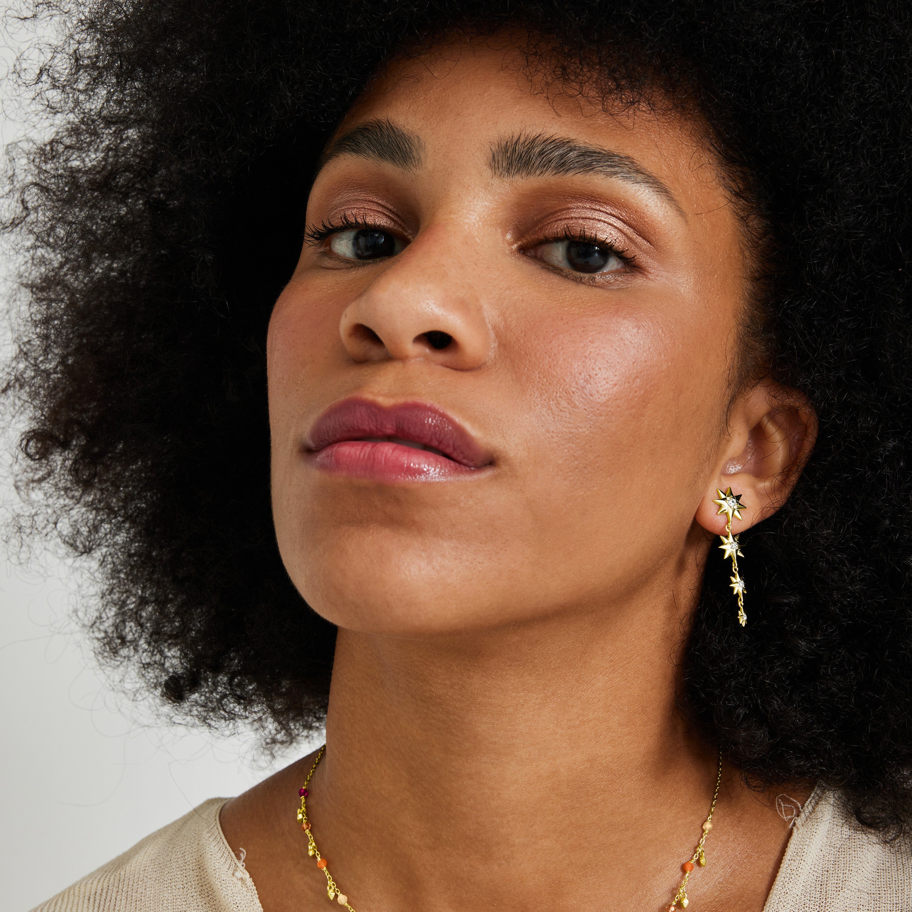 Boucles d'oreilles en argent sterling 925 avec zircon brillant, finies en or jaune 18K - Xenuh