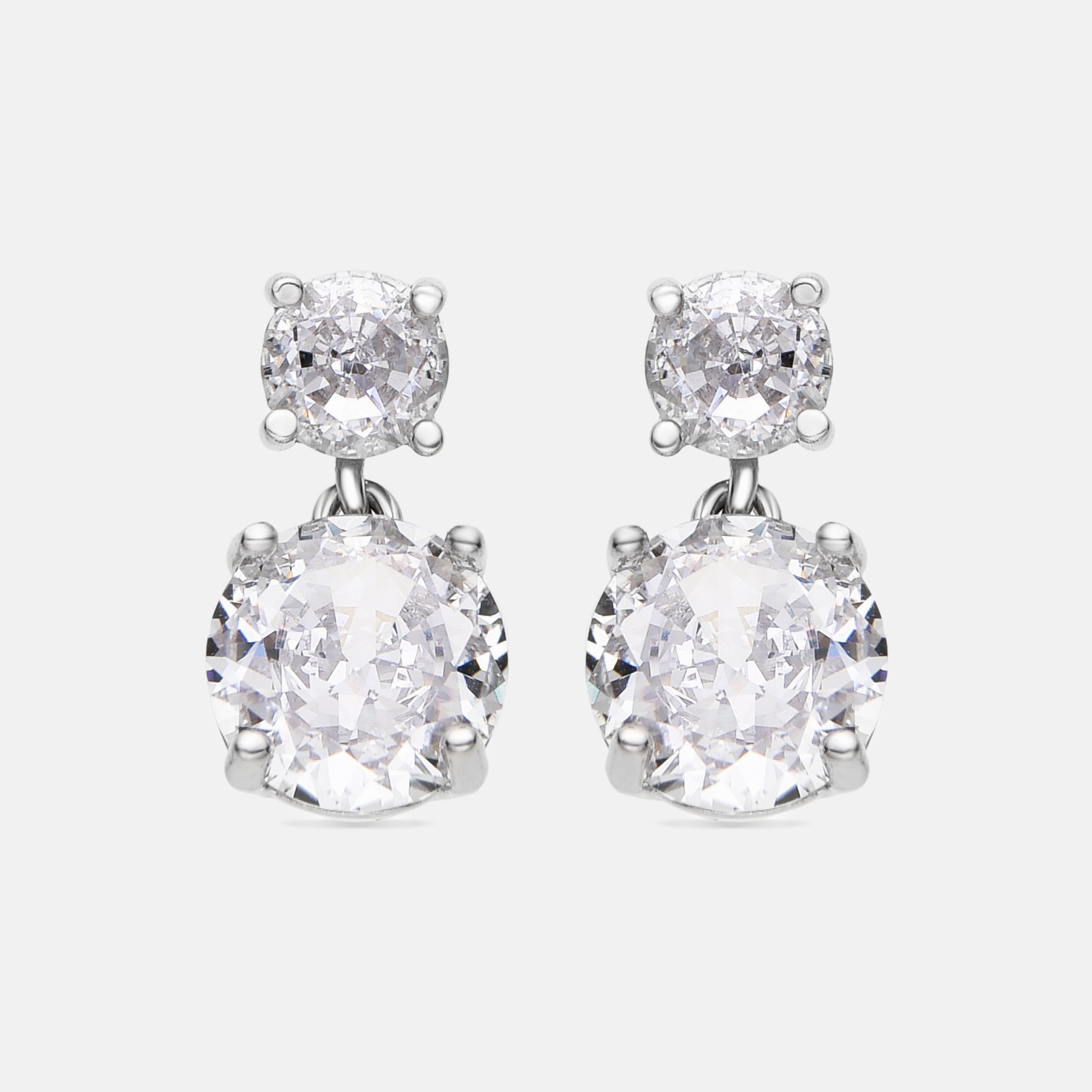 Pendientes de Plata de Ley 925 y Circonita Brillante acabado en rodio - Nuah