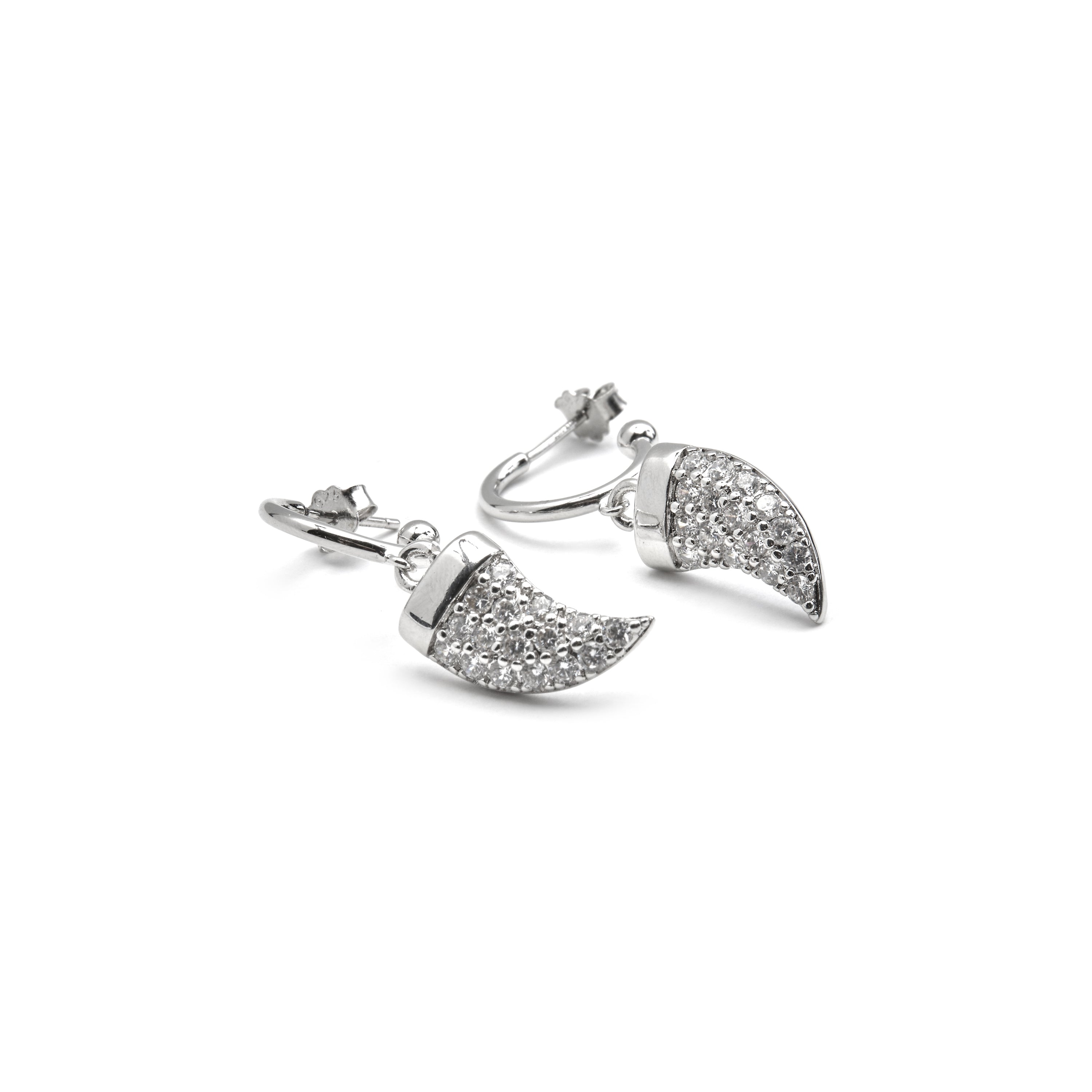 Pendientes de Plata de Ley 925 y Circonita Brillante acabado en rodio - Dek