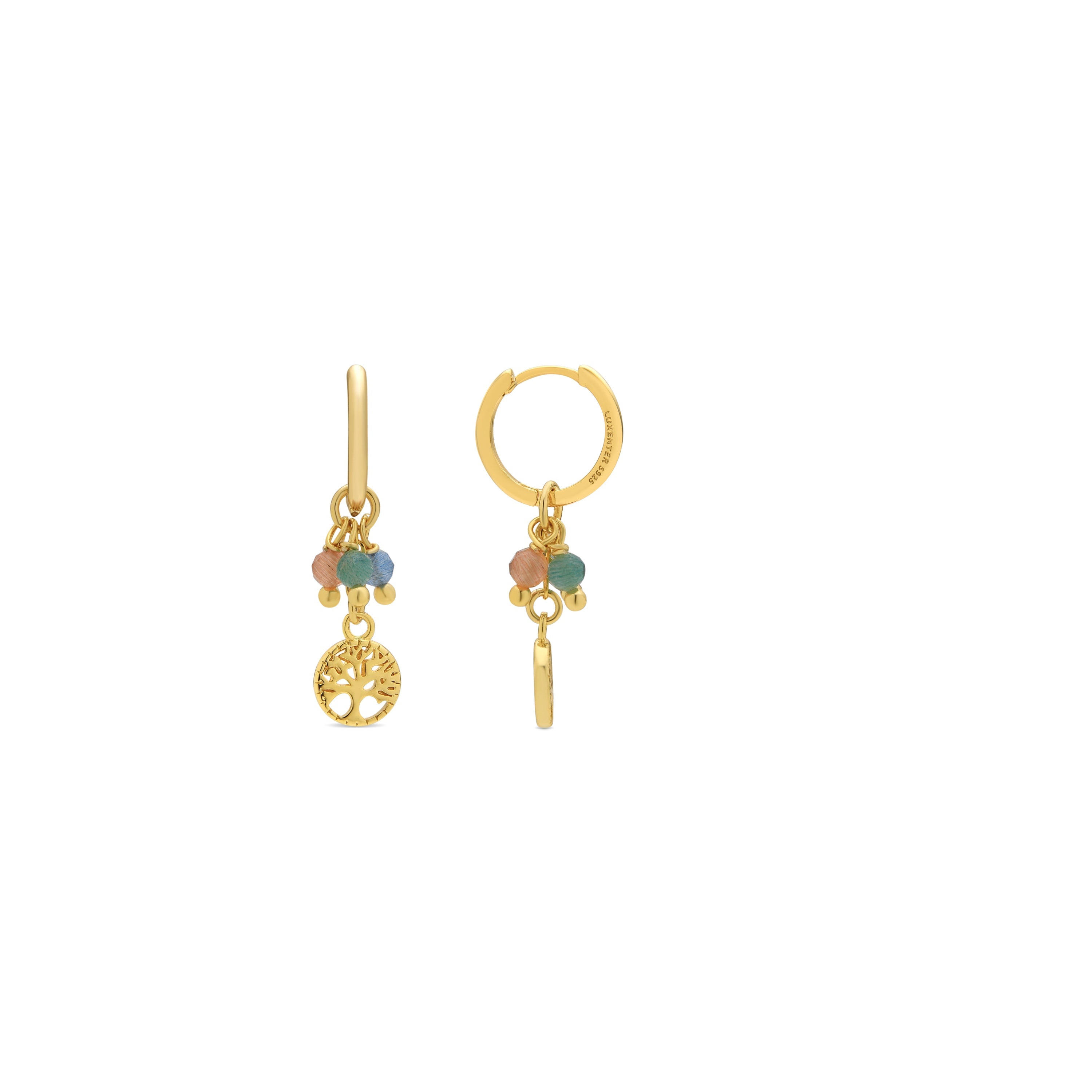Orecchini in Argento Sterling 925 e Cristallo Multicolore con finitura in oro giallo 18k - Balal