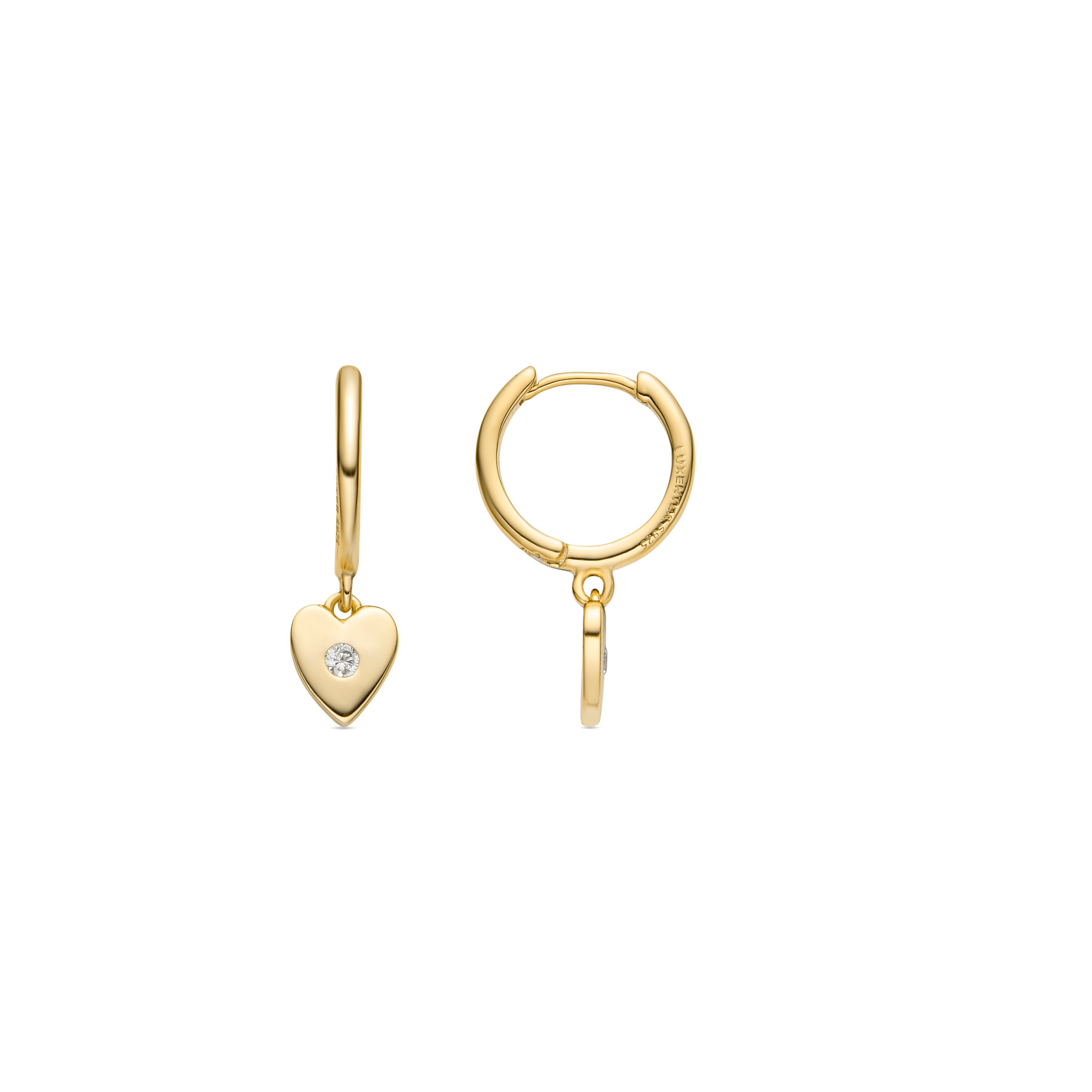 Pendientes de Plata de Ley 925 y Circonita Brillante acabado oro amarillo de 18k - Kitzi