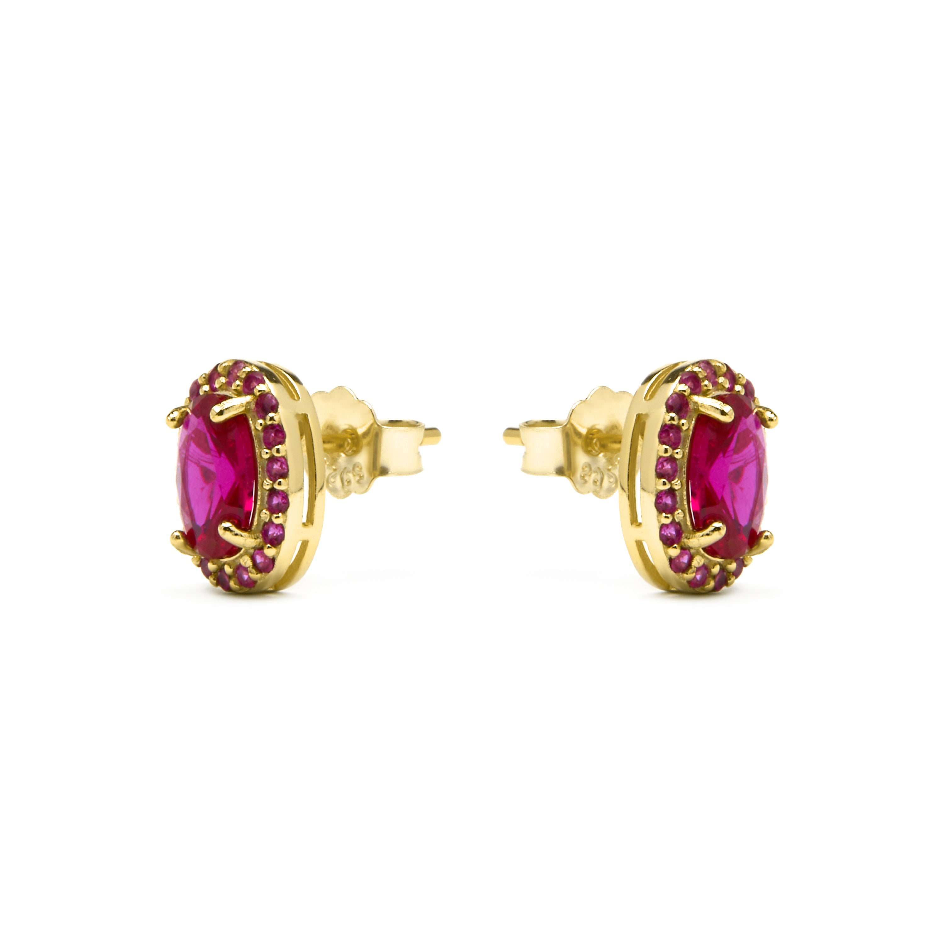 Boucles d'oreilles en argent sterling 925 et zirconia aigue-marine finition rhodiée - Unxo