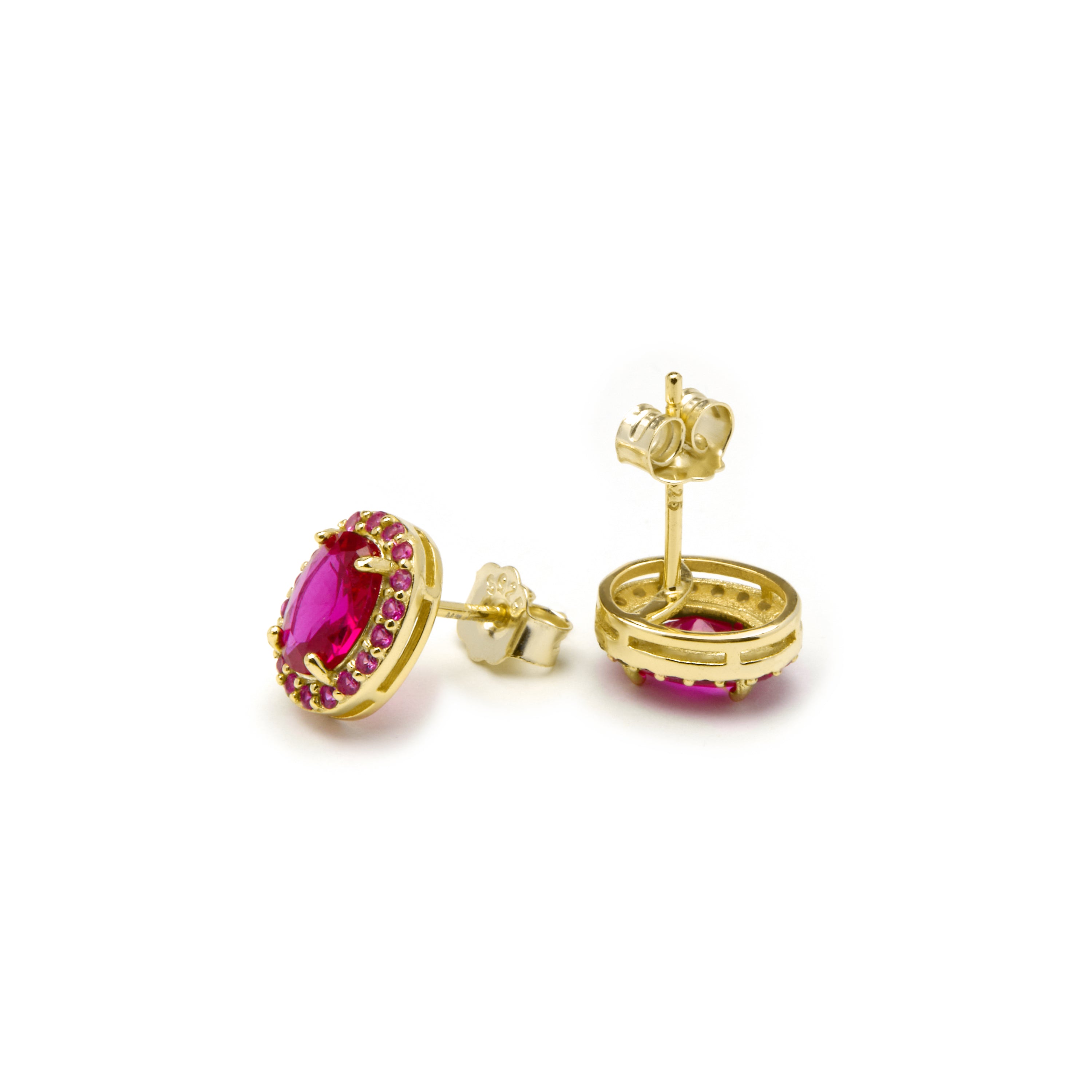 Boucles d'oreilles en argent sterling 925 et zirconia aigue-marine finition rhodiée - Unxo