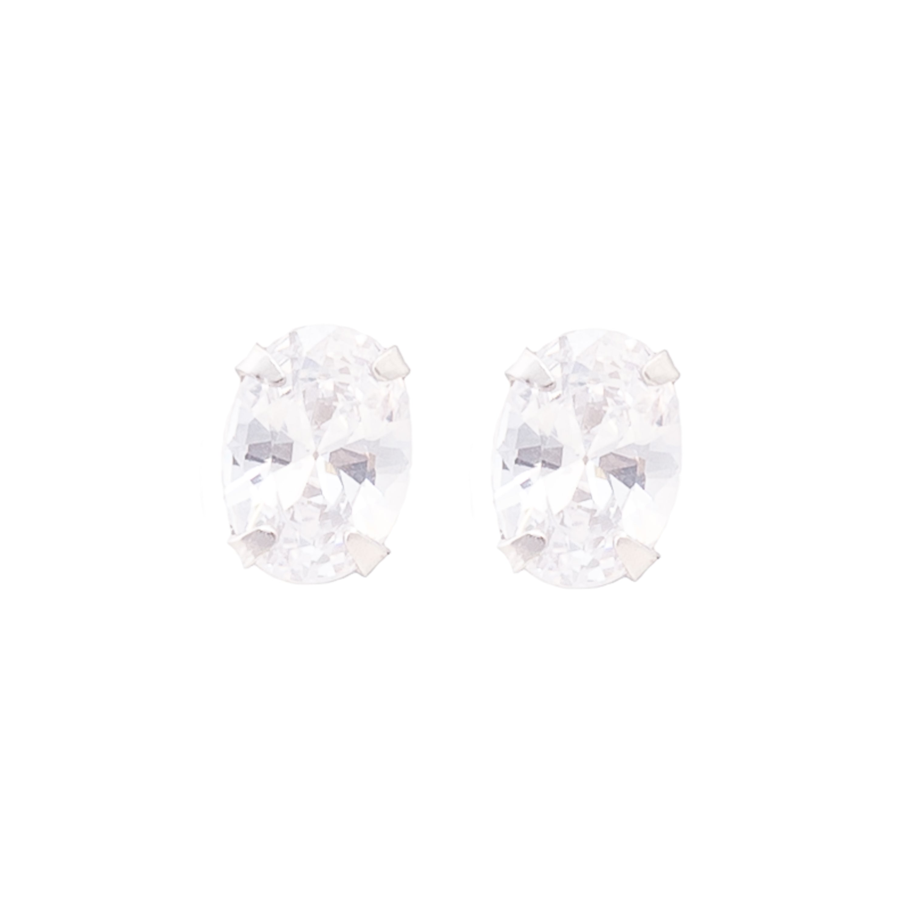 925 Sterling Silver Earrings with Brilliant Zirconia finished in Rhodium - Essential
