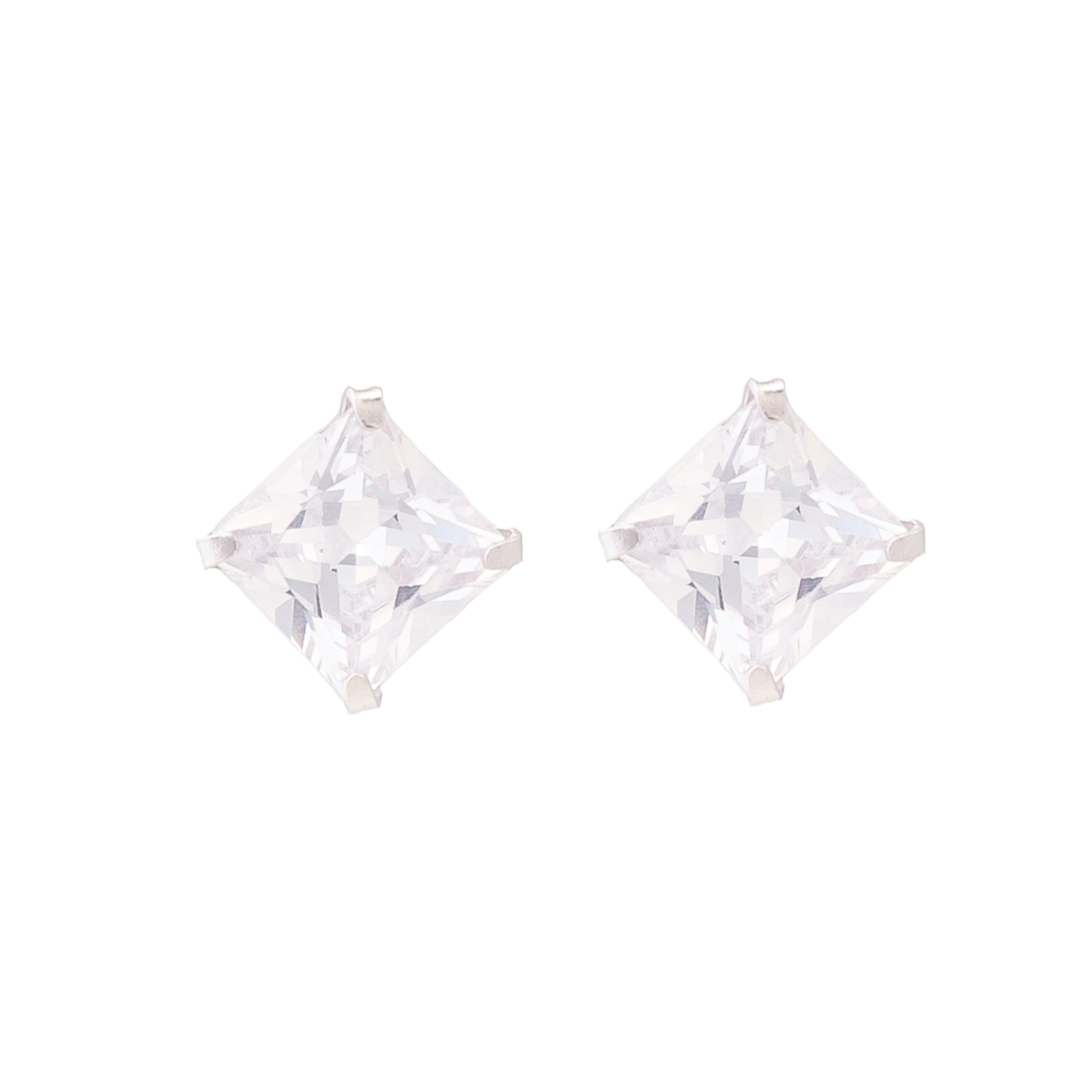 Orecchini in Argento Sterling 925 con Zirconia Cubica brillanti finiti in rodio - Essential